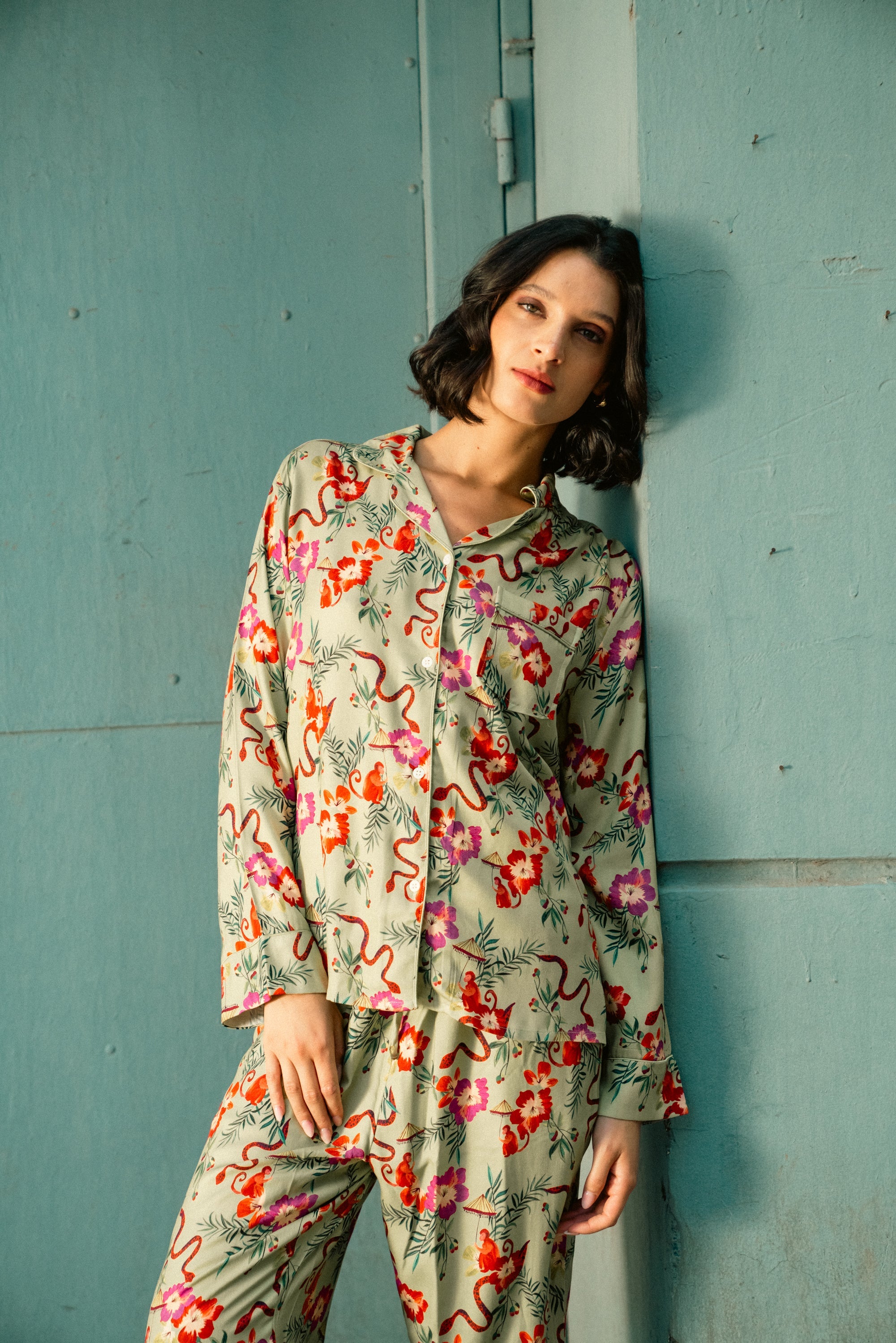 Pijama mujer manga larga