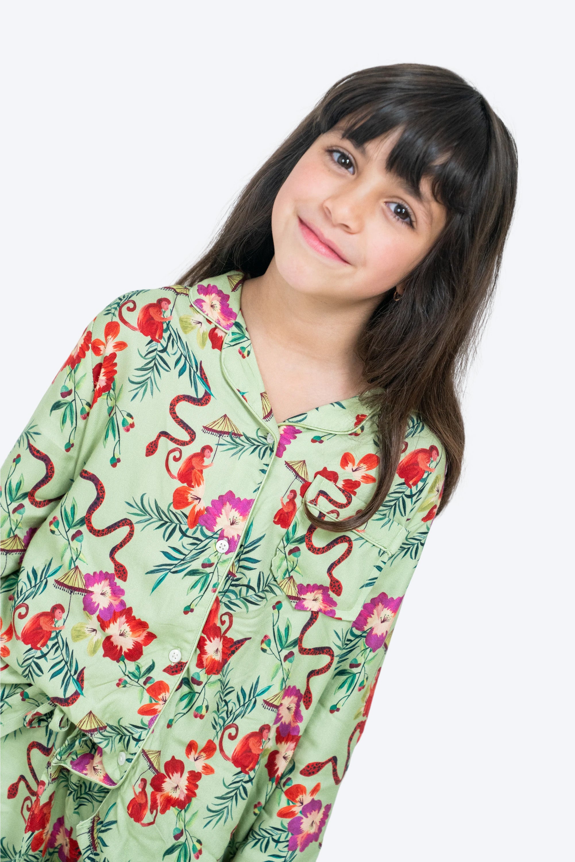 Pijama infantil girasol Monos y paraguas W25