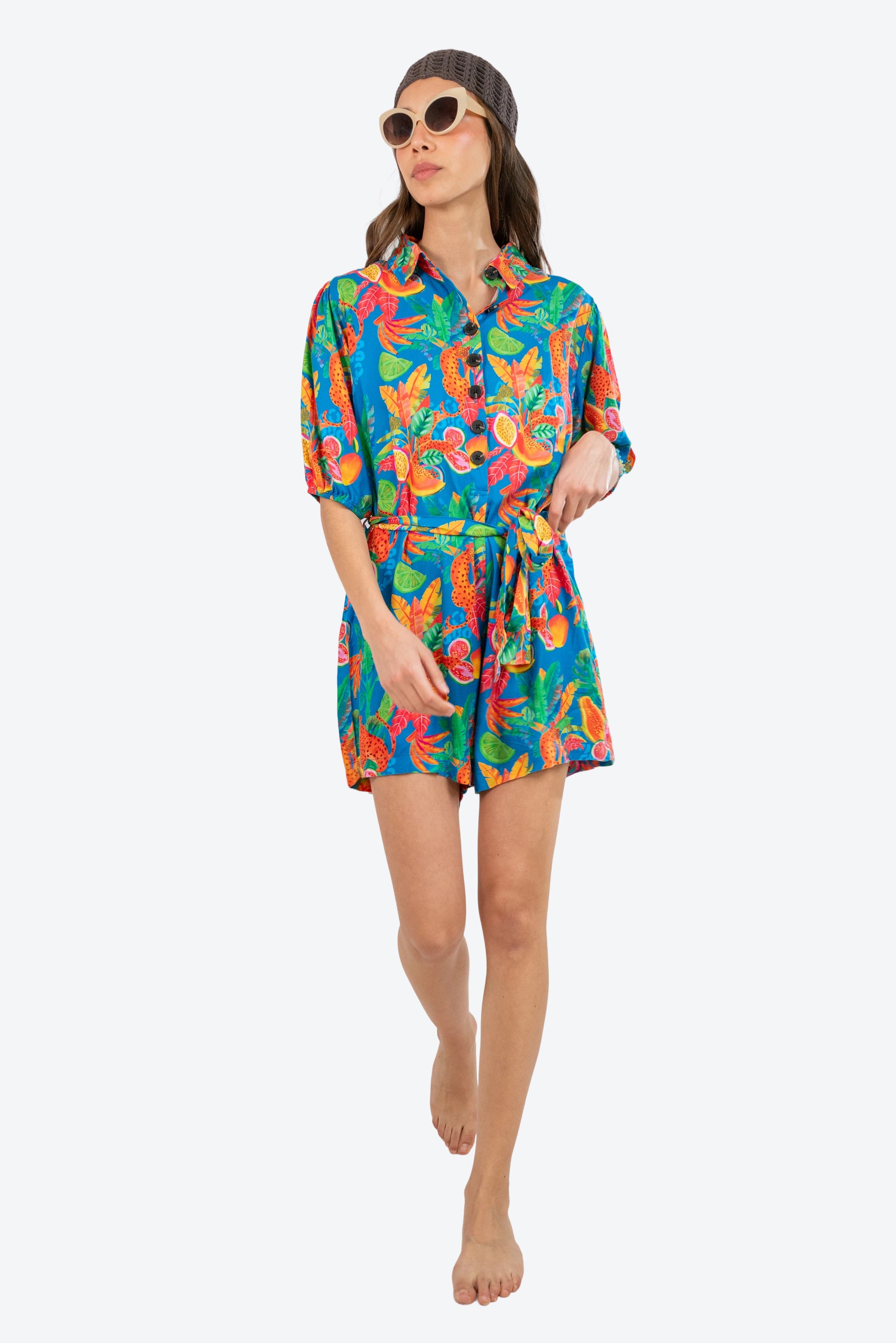 Enterito corto Jacinto Leopardo Azul S26