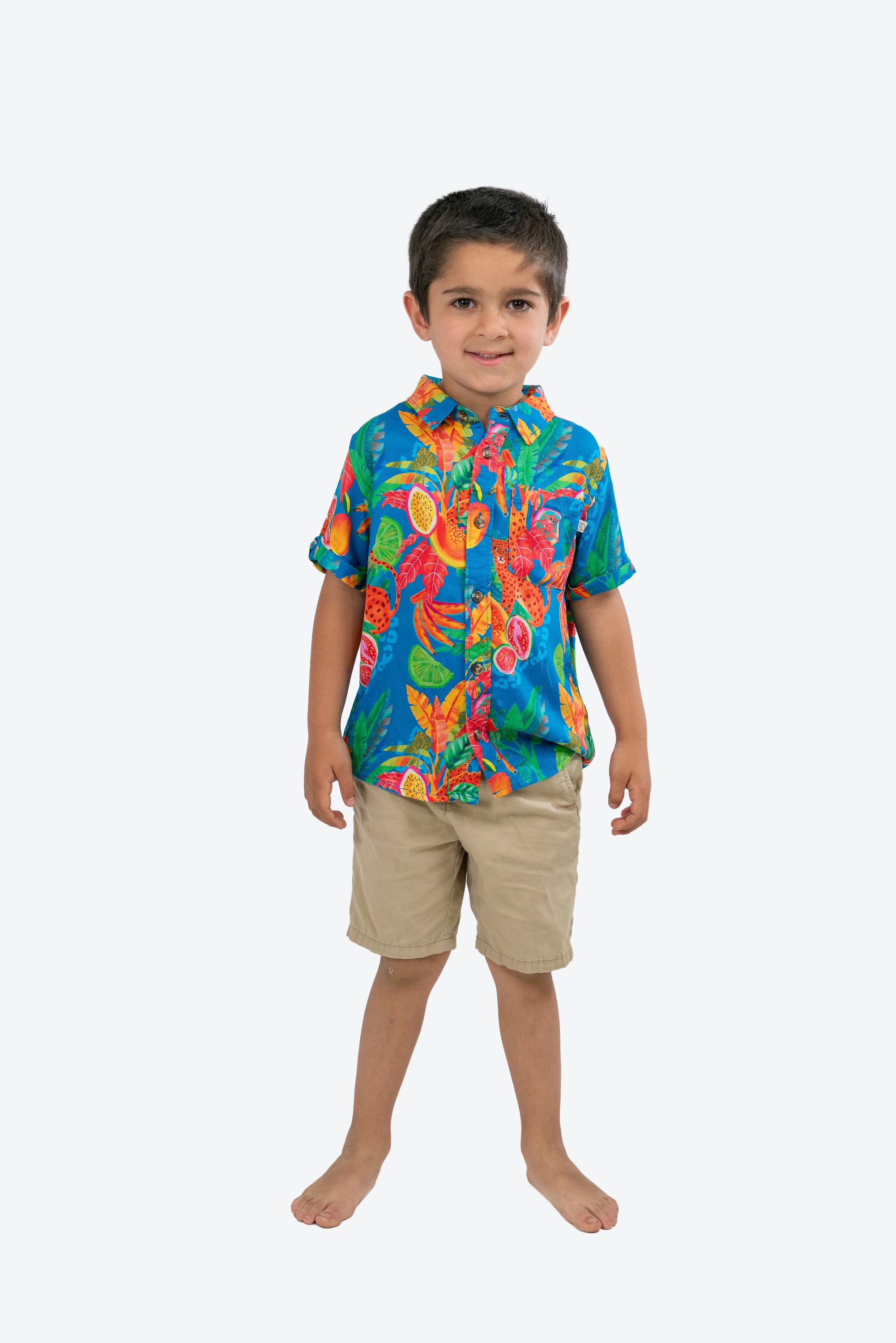 Camisa Lily infantil Leopardo Azul S26