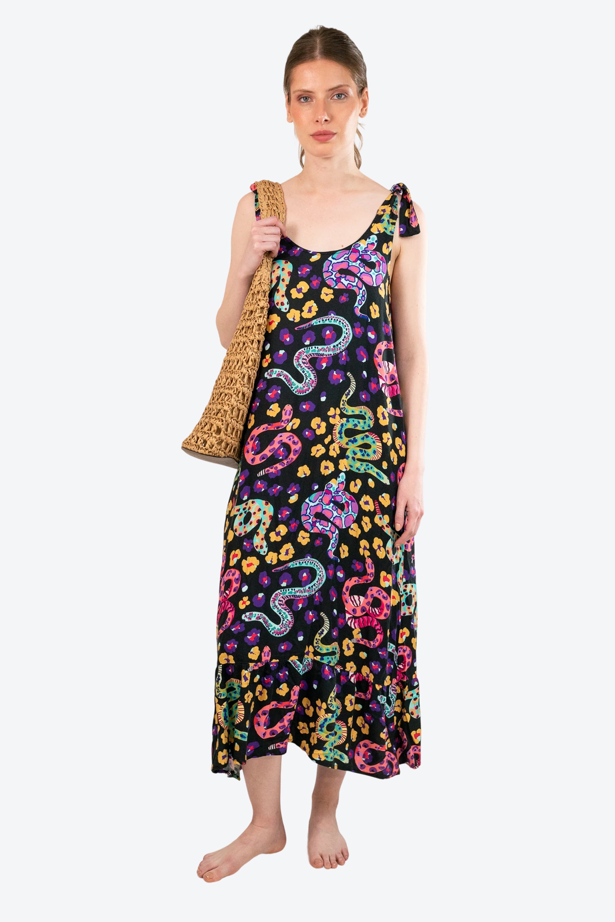 Vestido largo Astromelia Serpientes S26