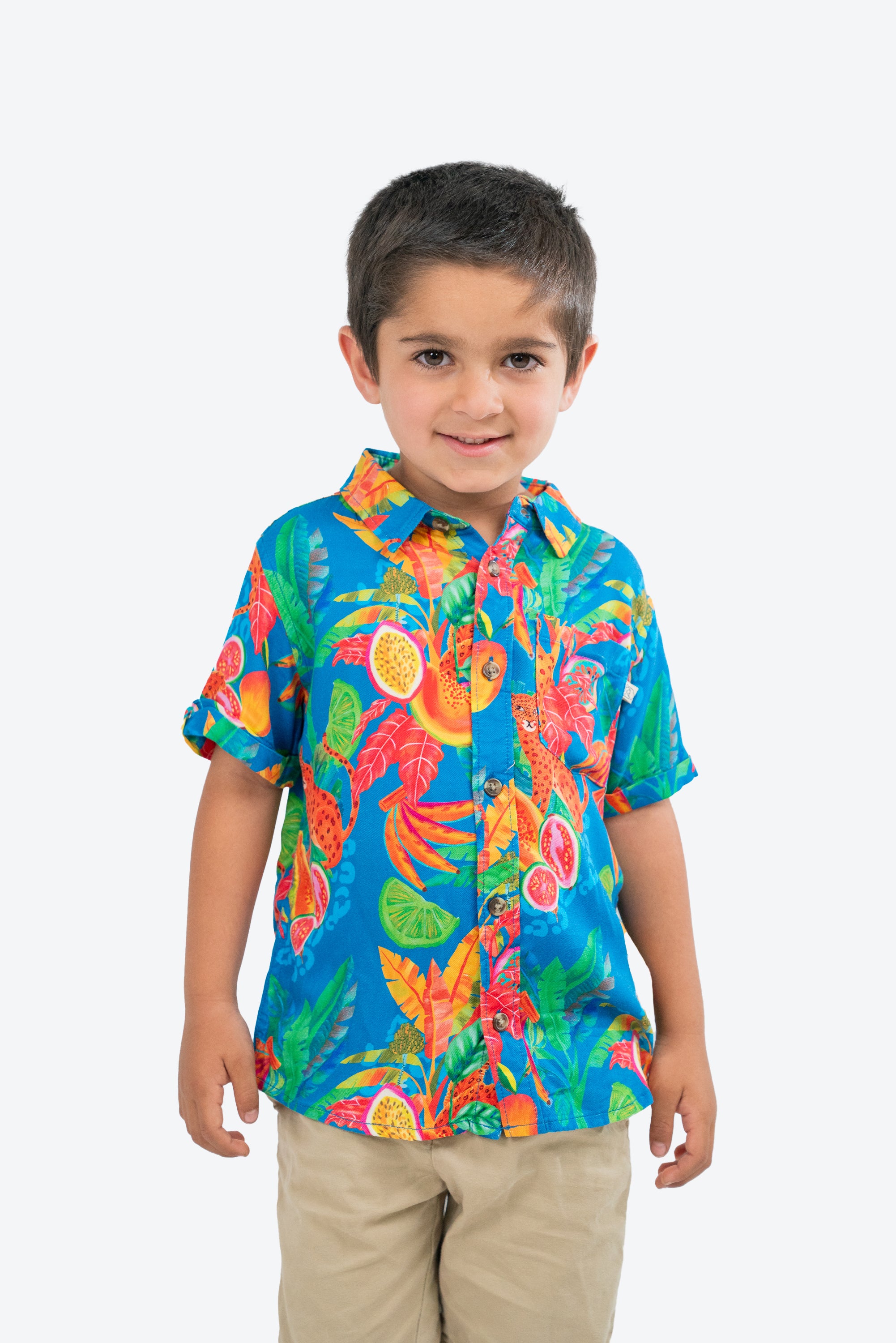 Camisa Lily infantil Leopardo Azul S26