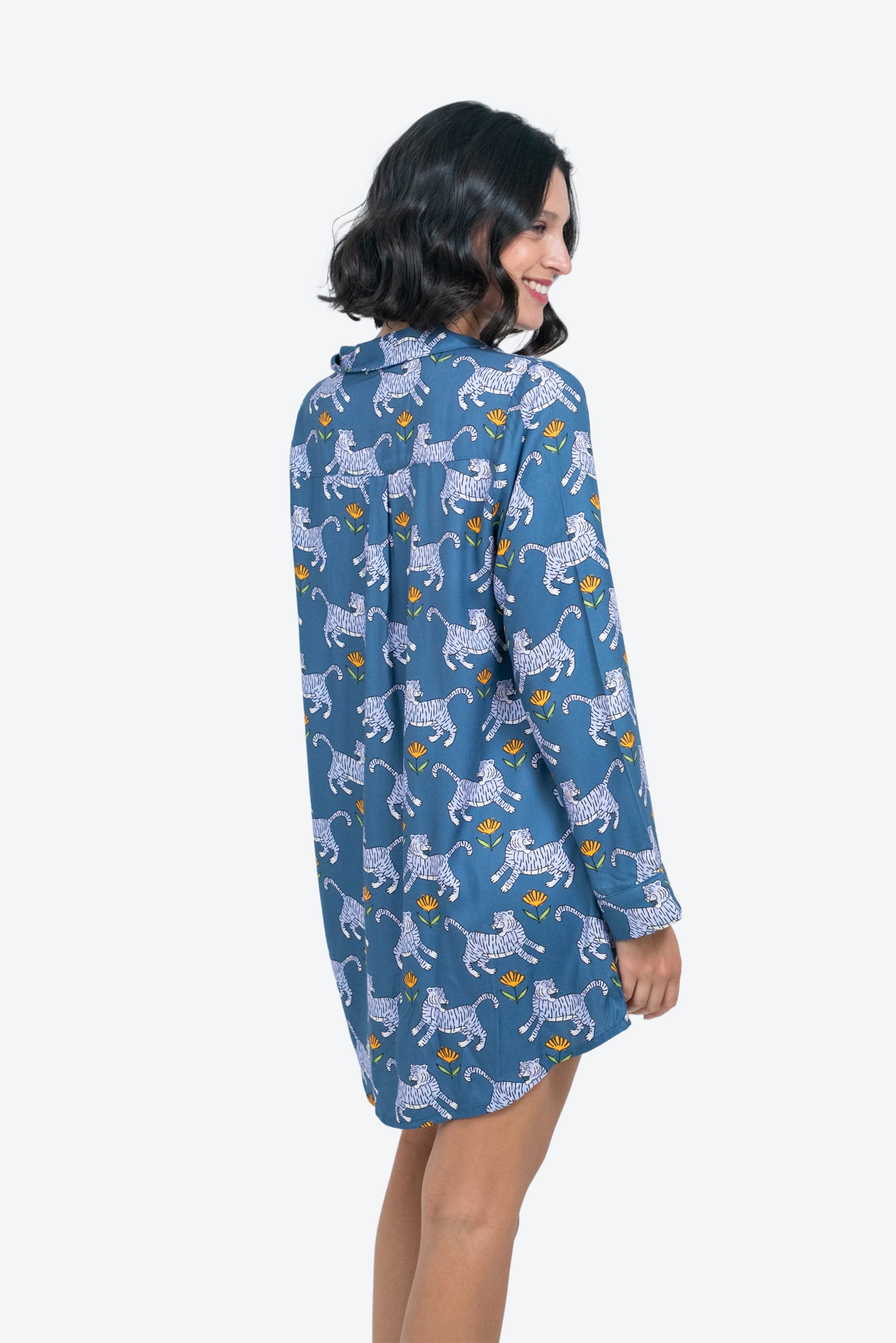 Camisa de dormir Amapola Flores y tigres W25