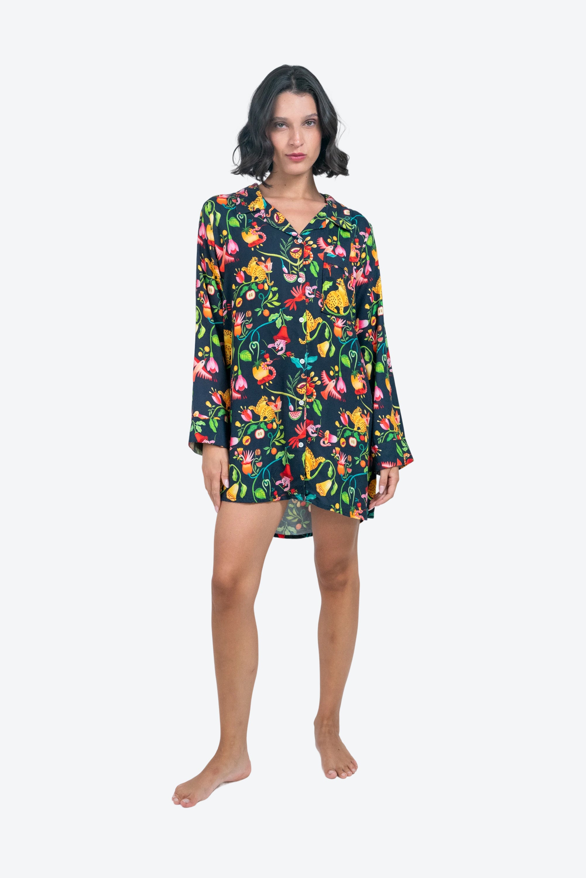 Camisa de dormir Amapola Leopardo by Pepa Espinoza W25