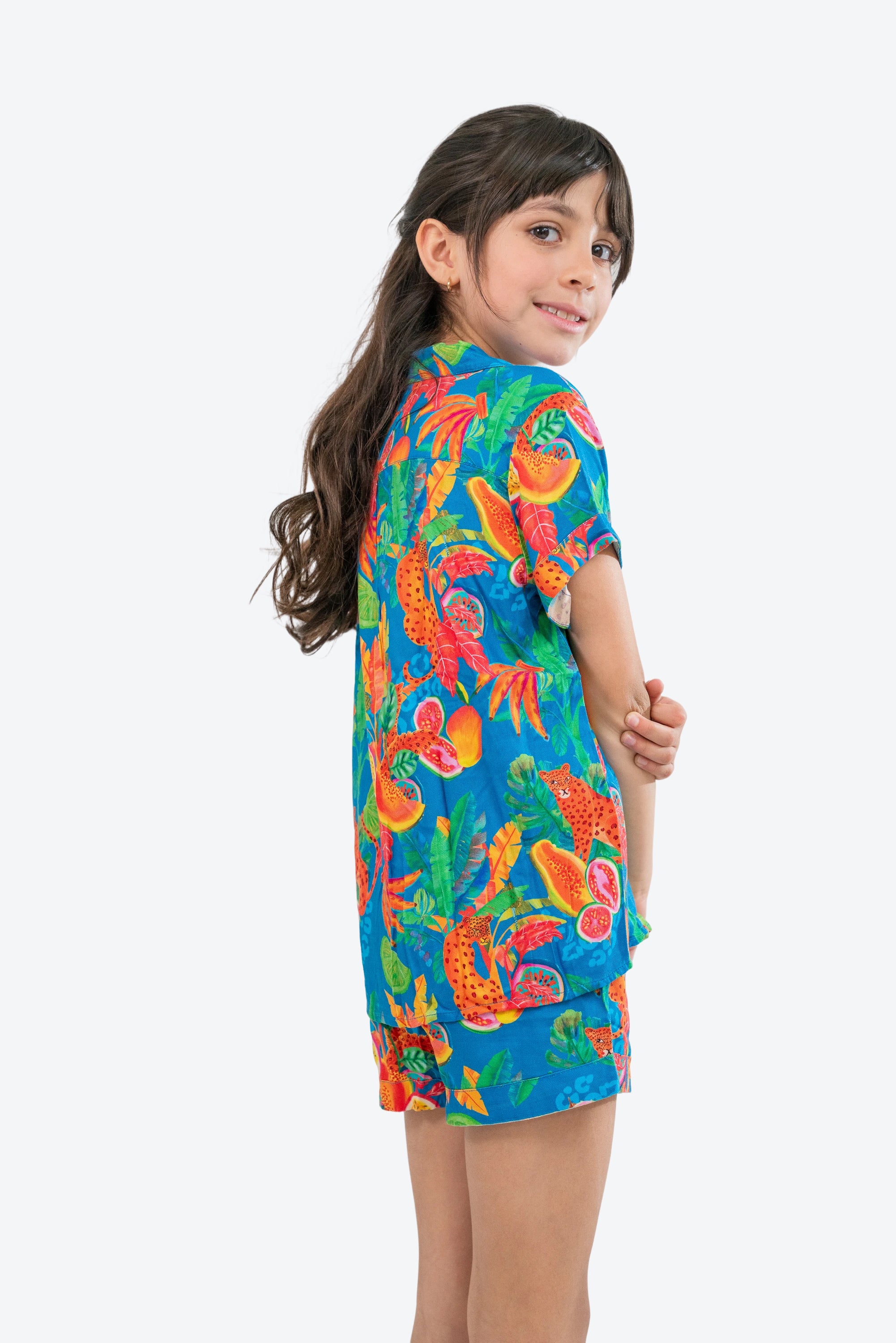 Pijama infantil Jazmin Leopardo Azul S26
