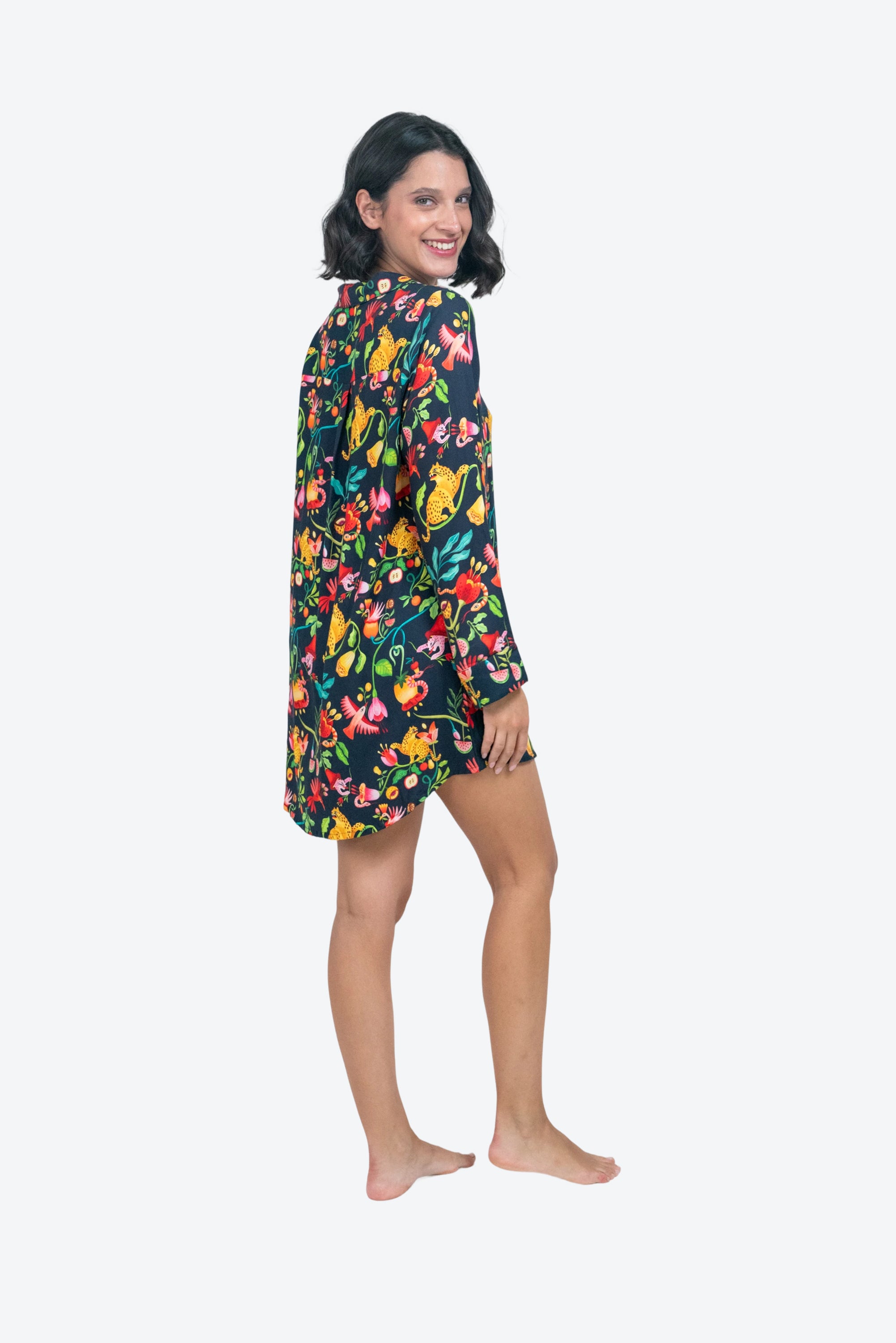 Camisa de dormir Amapola Leopardo by Pepa Espinoza W25