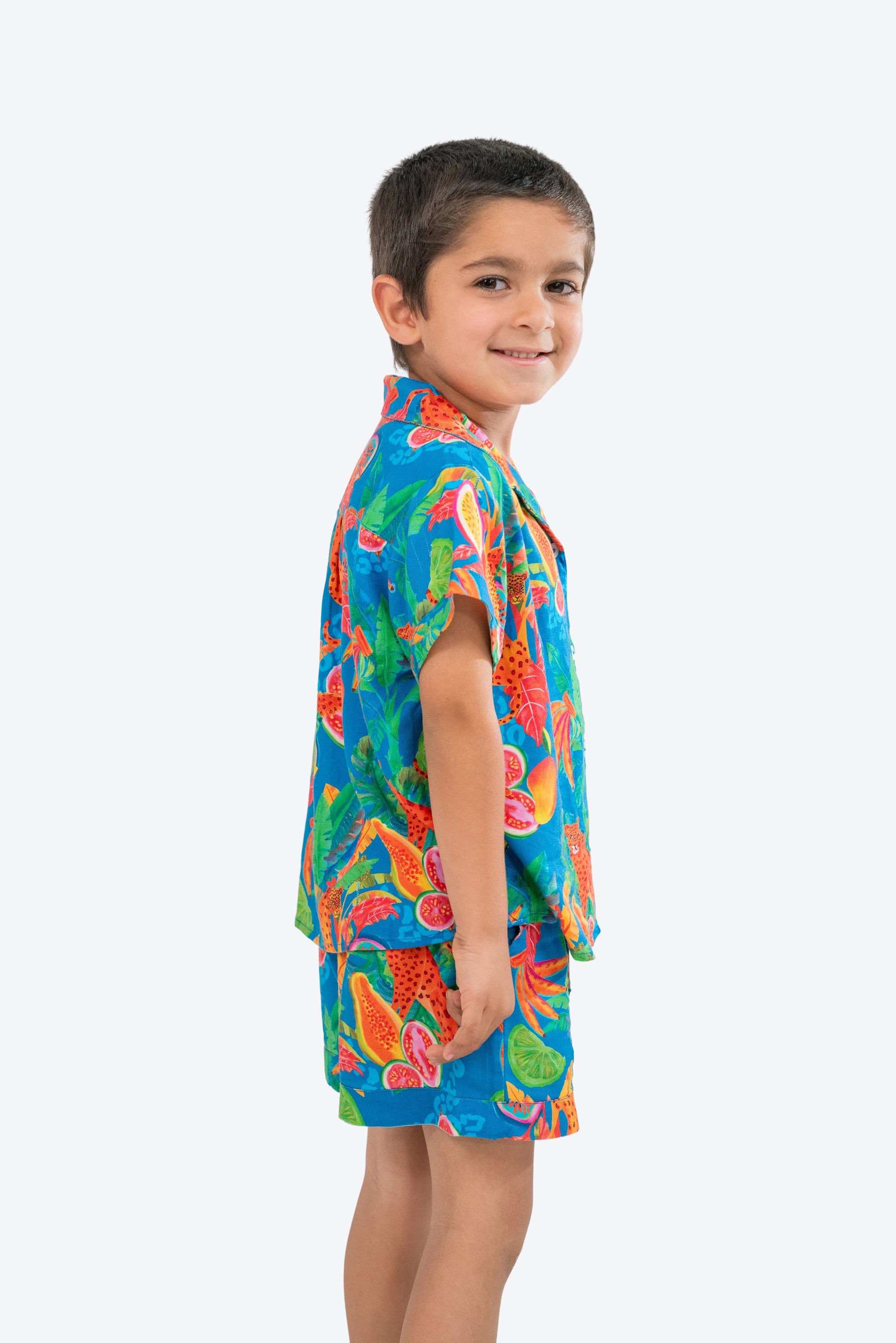 Pijama infantil Jazmin Leopardo Azul S26