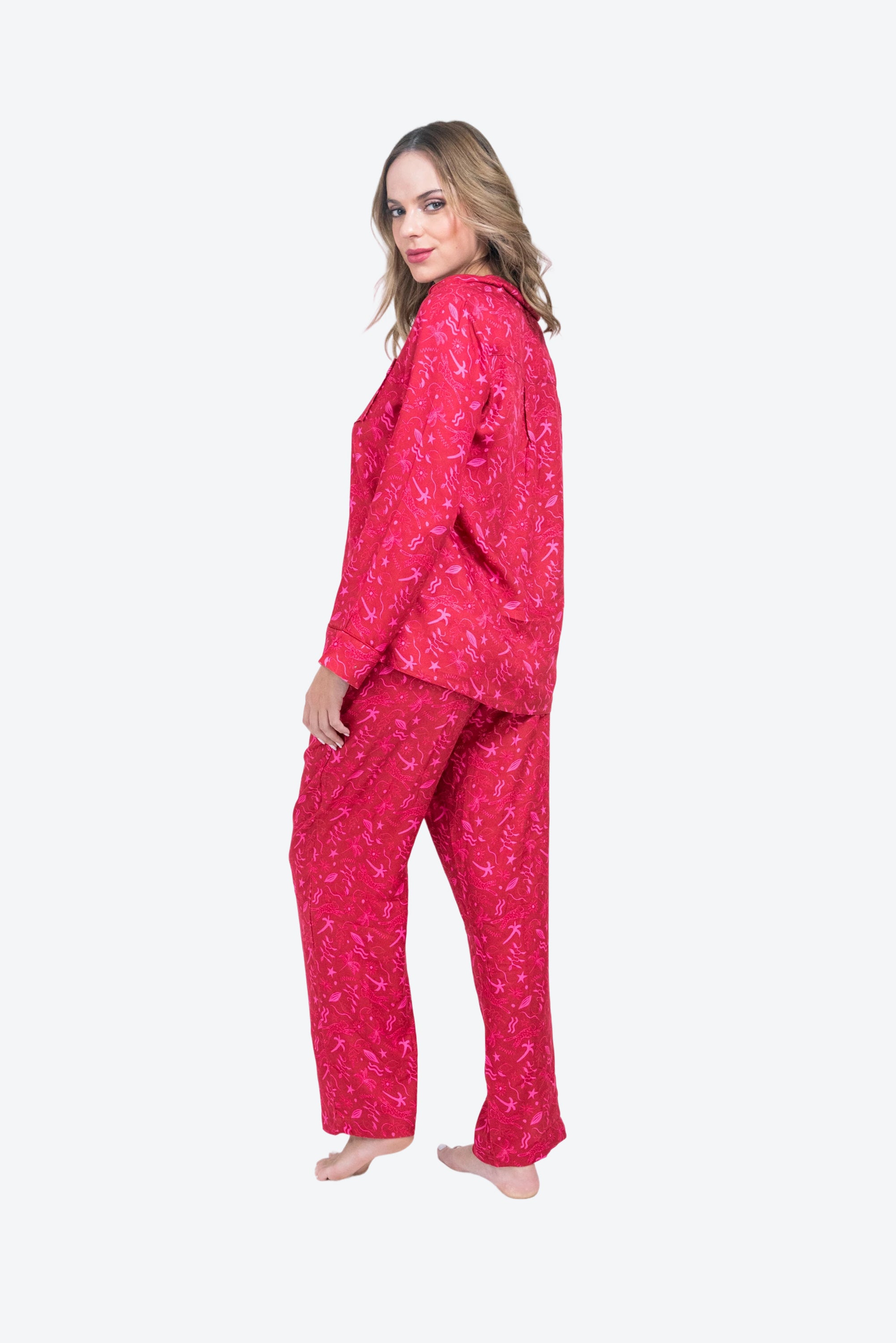 Pijama Violeta Burdeo rosado W25
