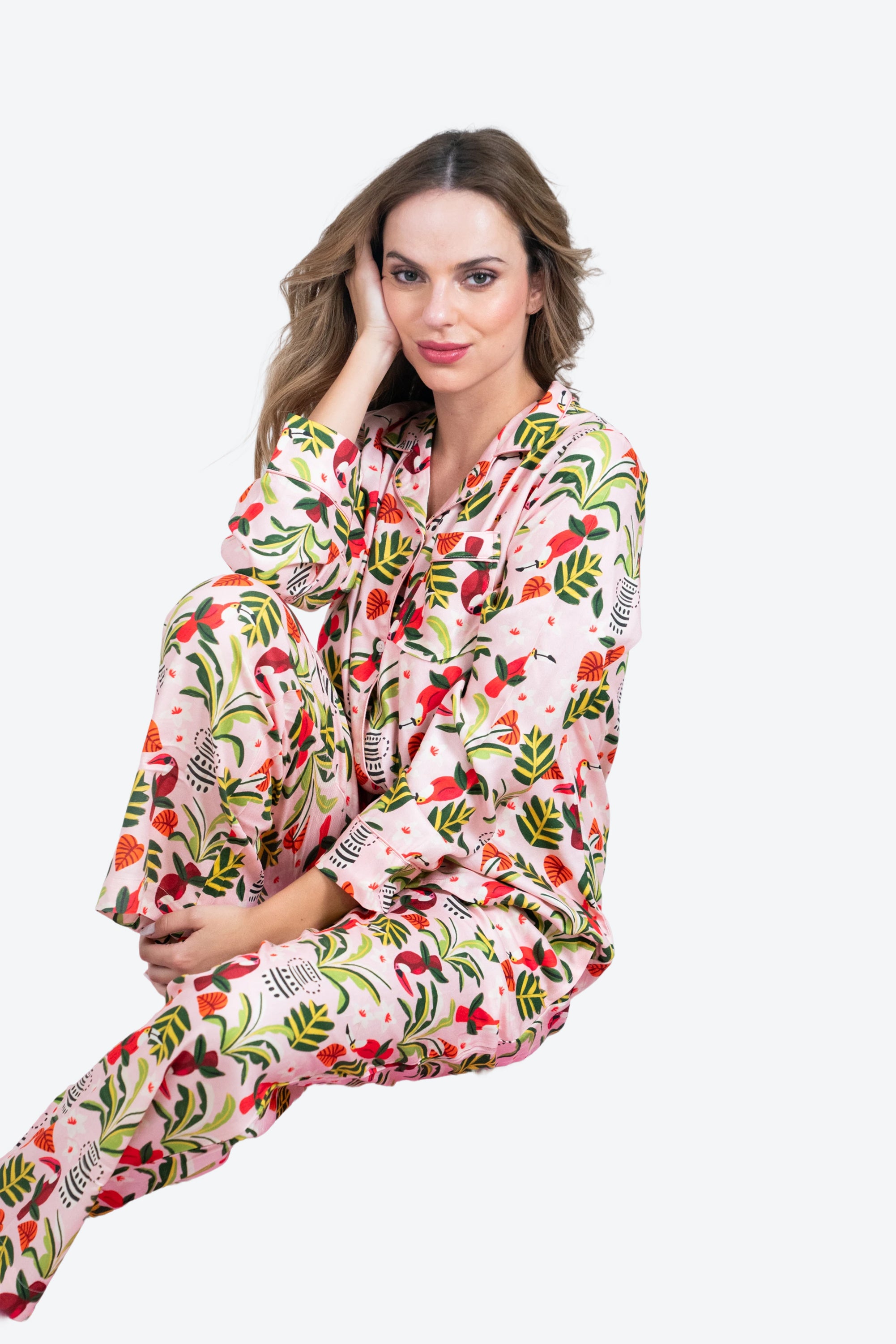 Pijama Violeta Tucan y maceta W25