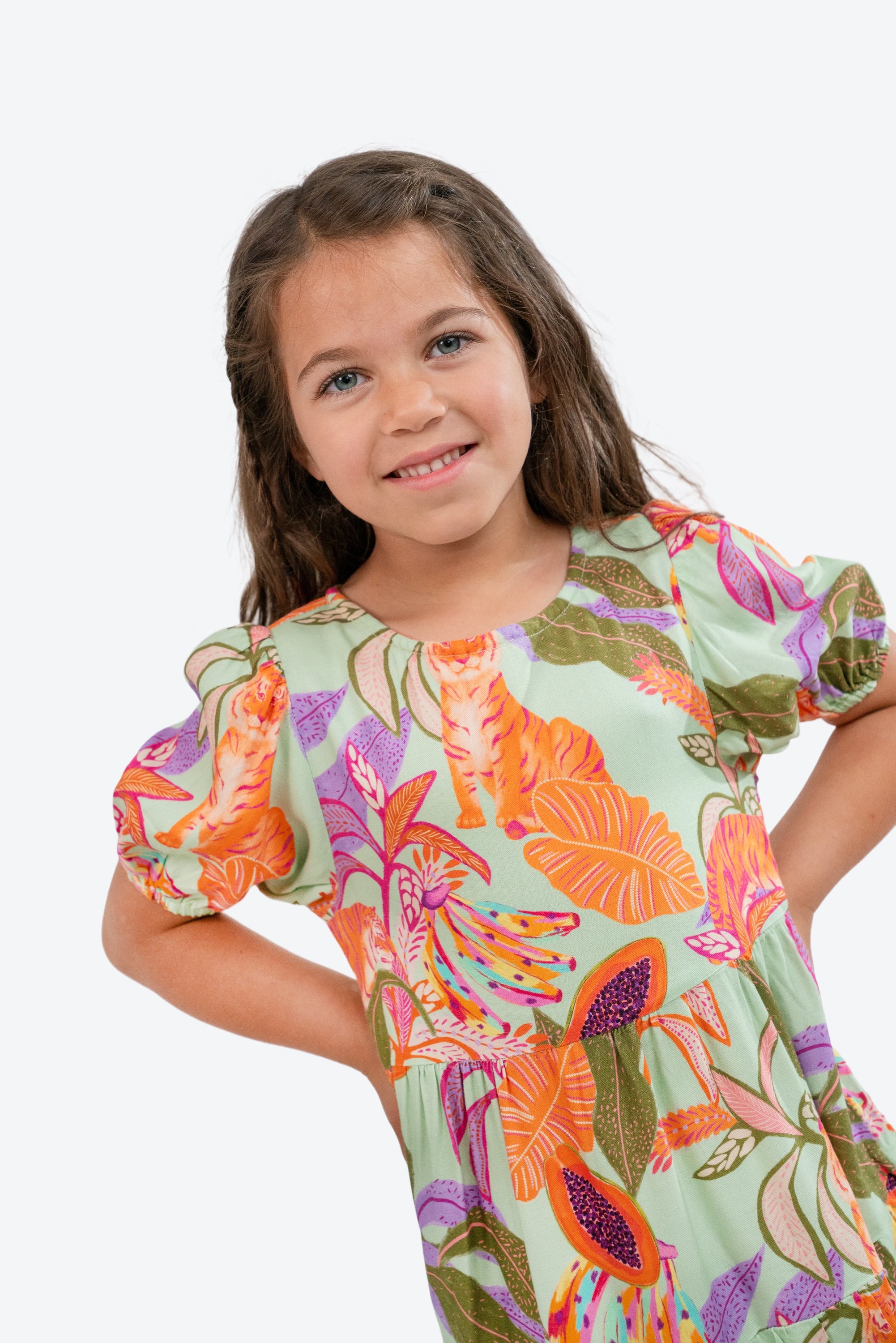 Vestido Infantil Magnolia Tigre S26