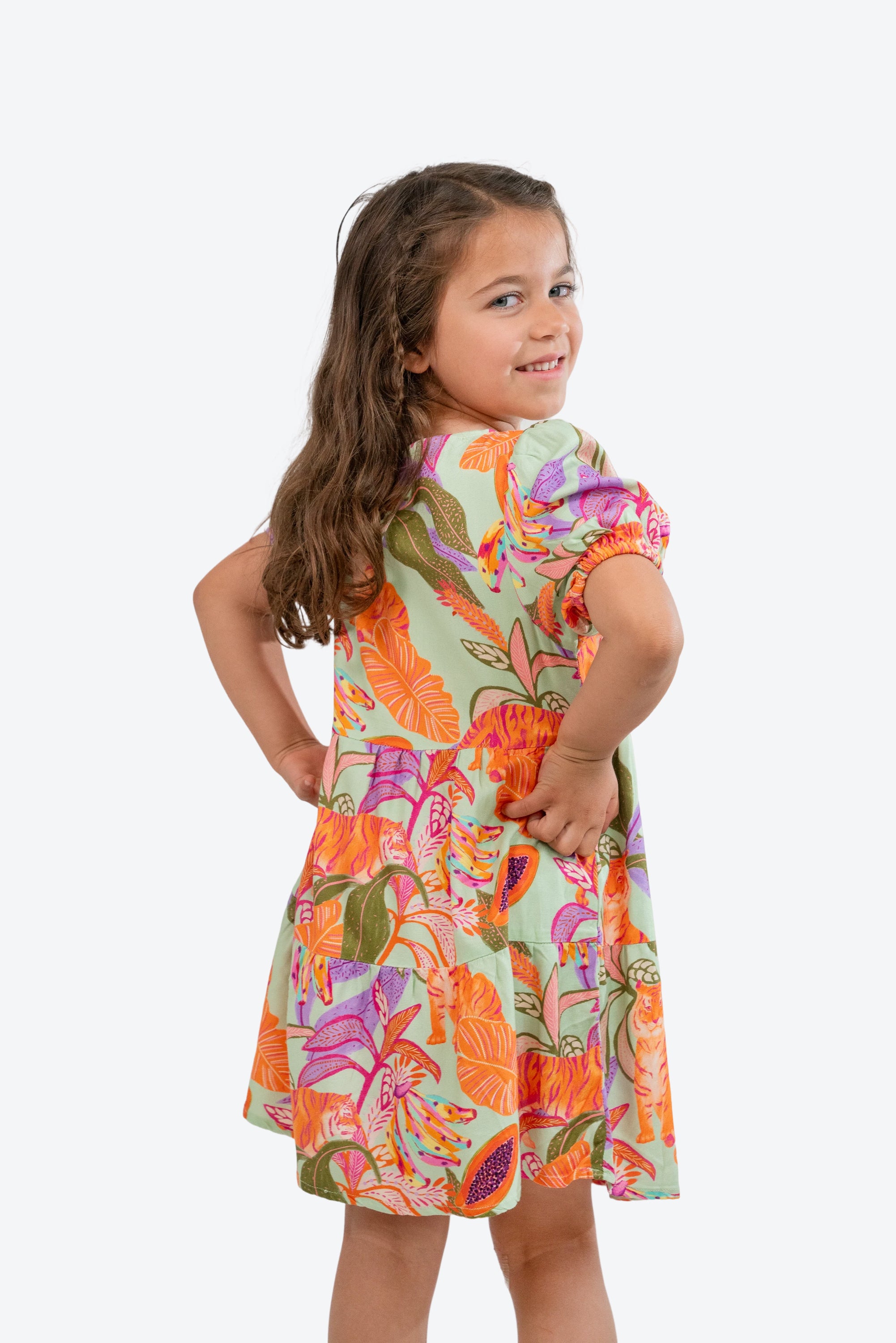 Vestido Infantil Magnolia Tigre S26