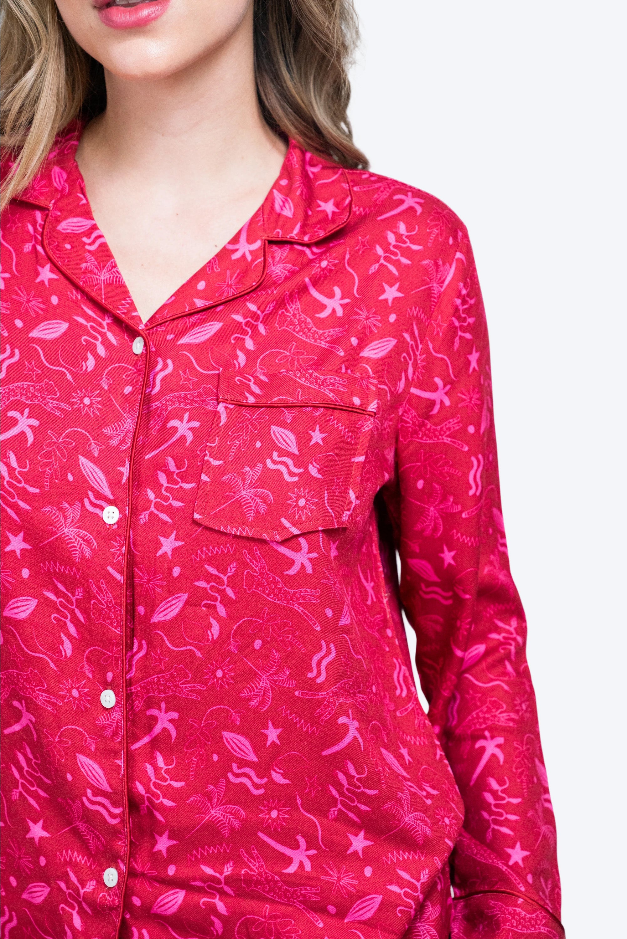 Pijama Violeta Burdeo rosado W25