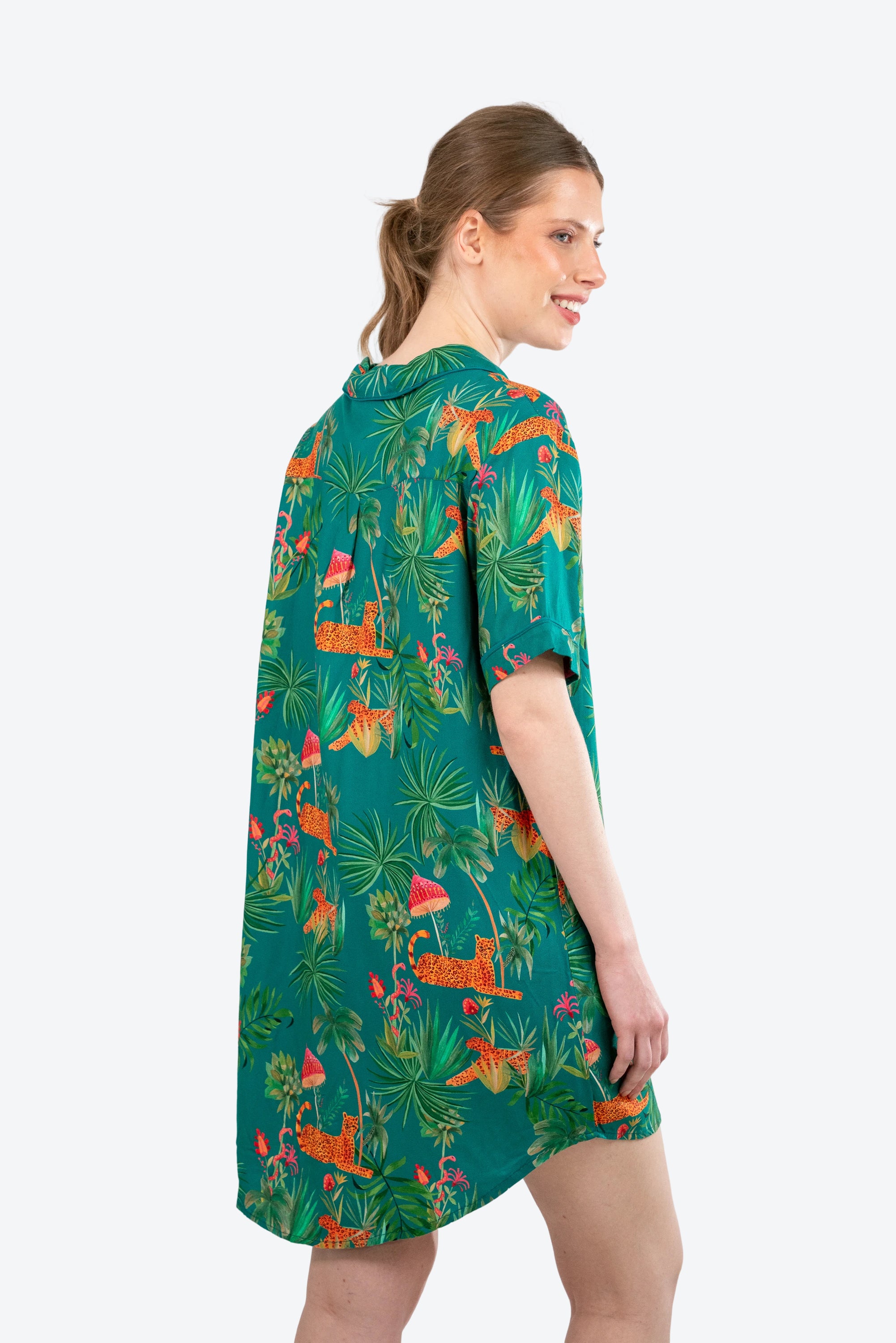 Camisa de dormir Amapola Leopardo Paraguas S26