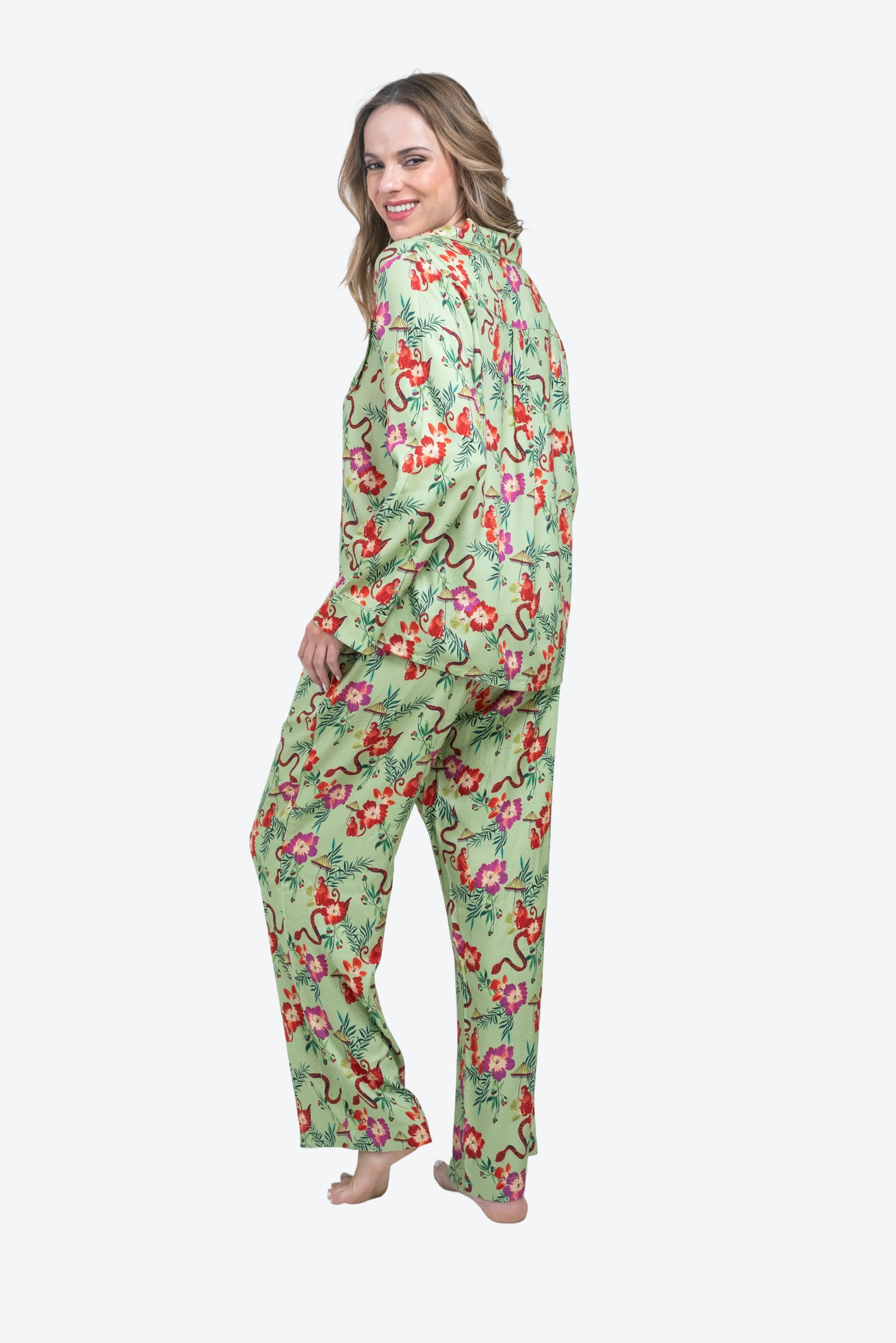 Pijama Violeta Monos y paraguas W25