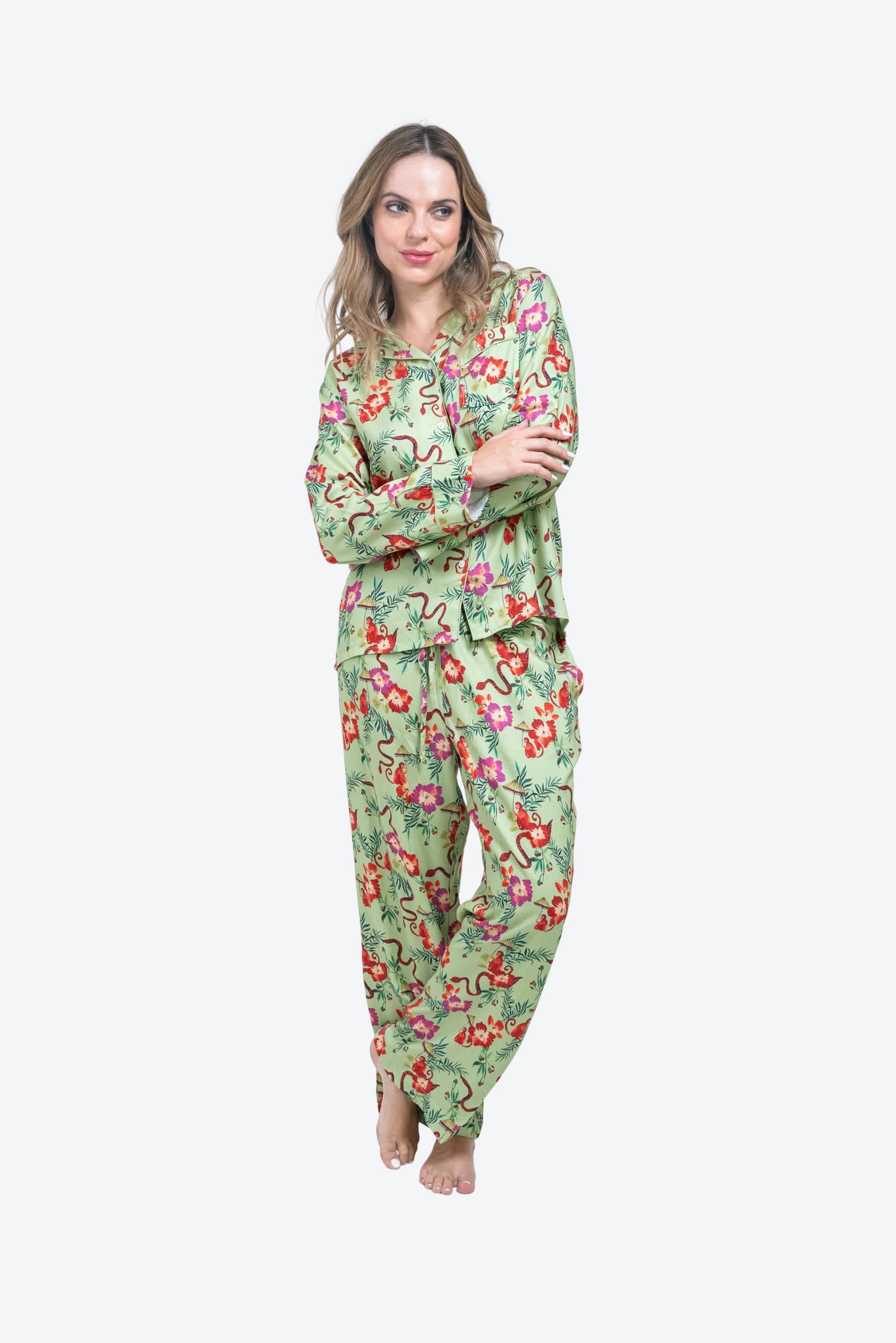 Pijama Violeta Monos y paraguas W25