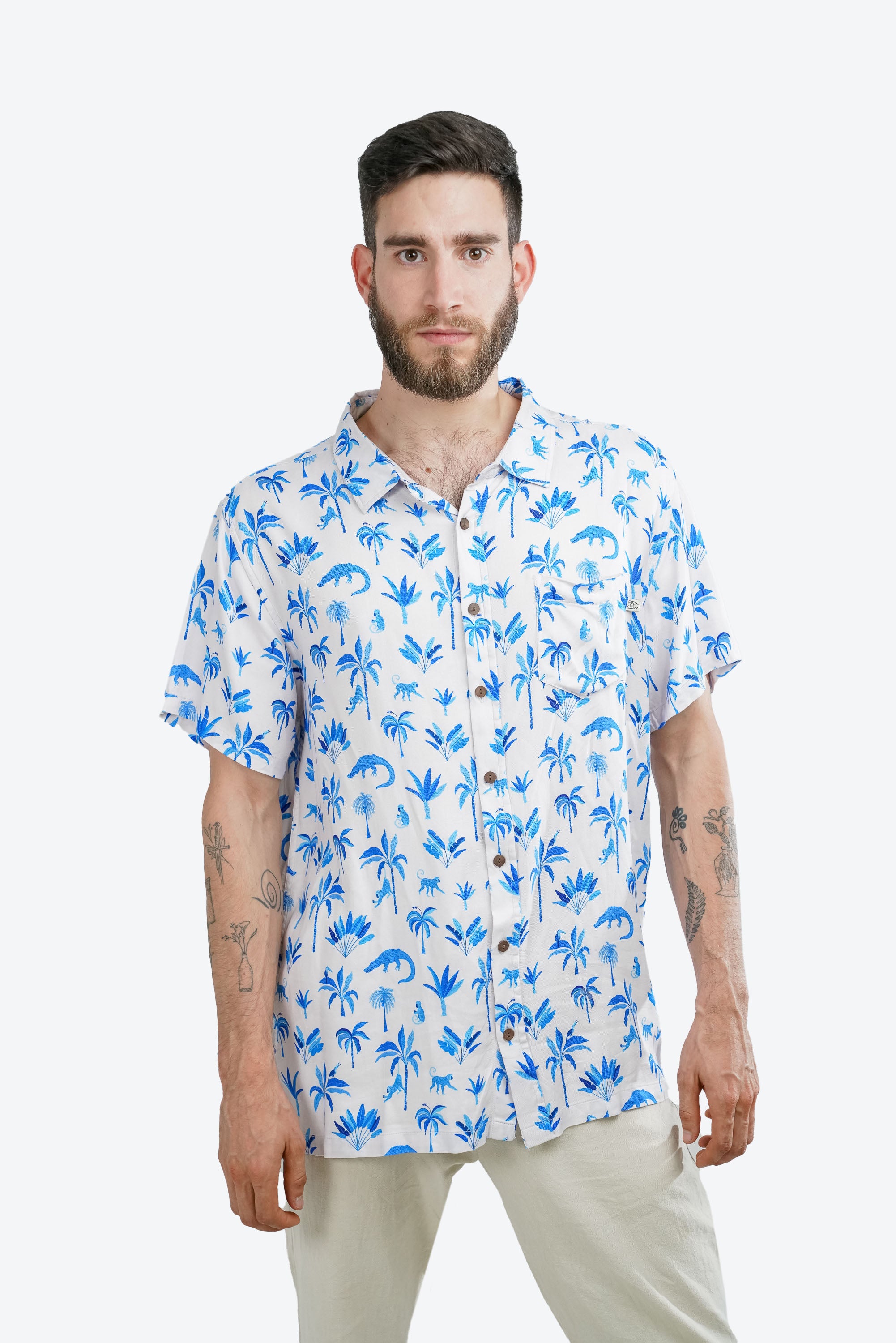 Camisa Alirio Jungla Azul S26