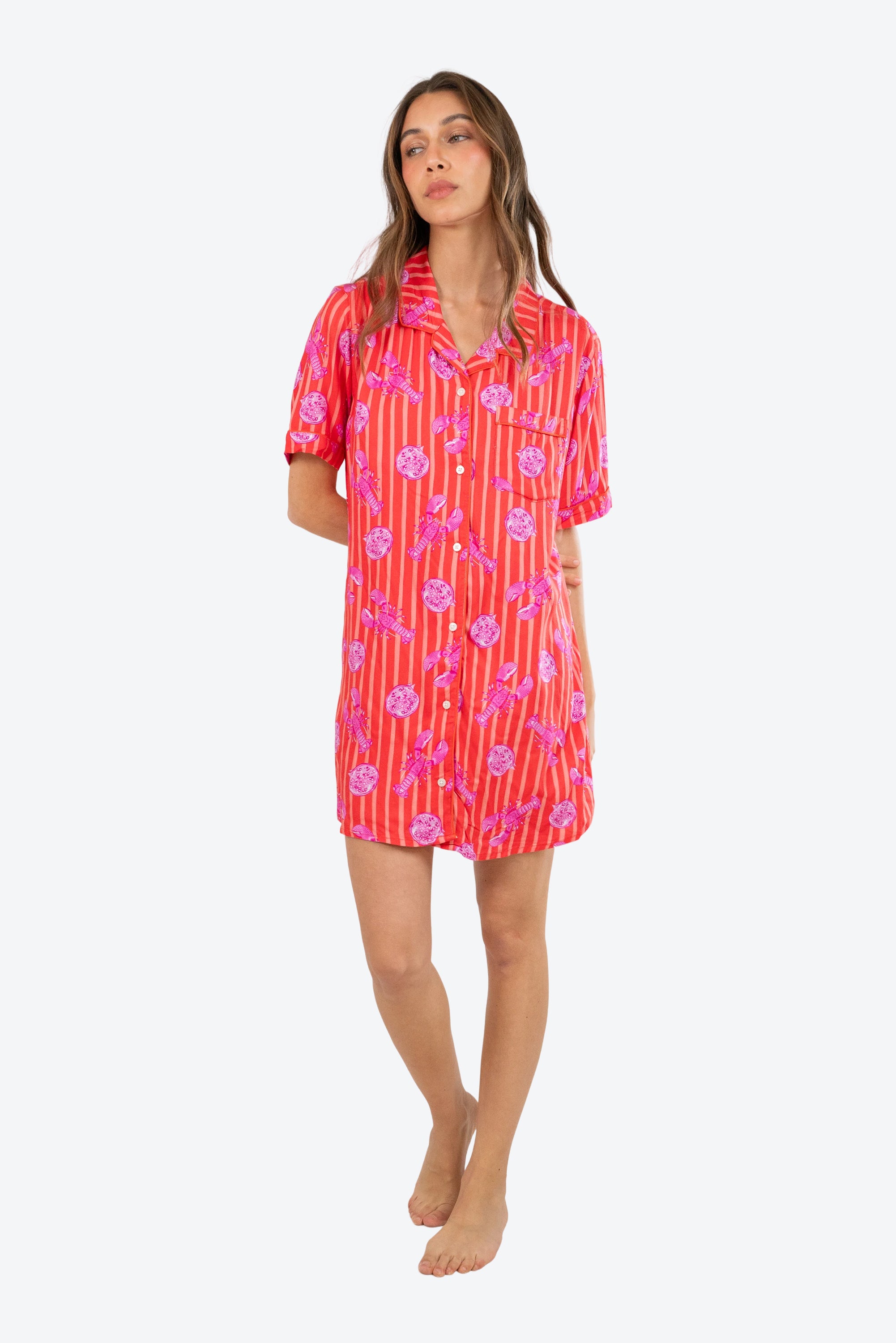 Camisa de dormir Amapola Langosta S26