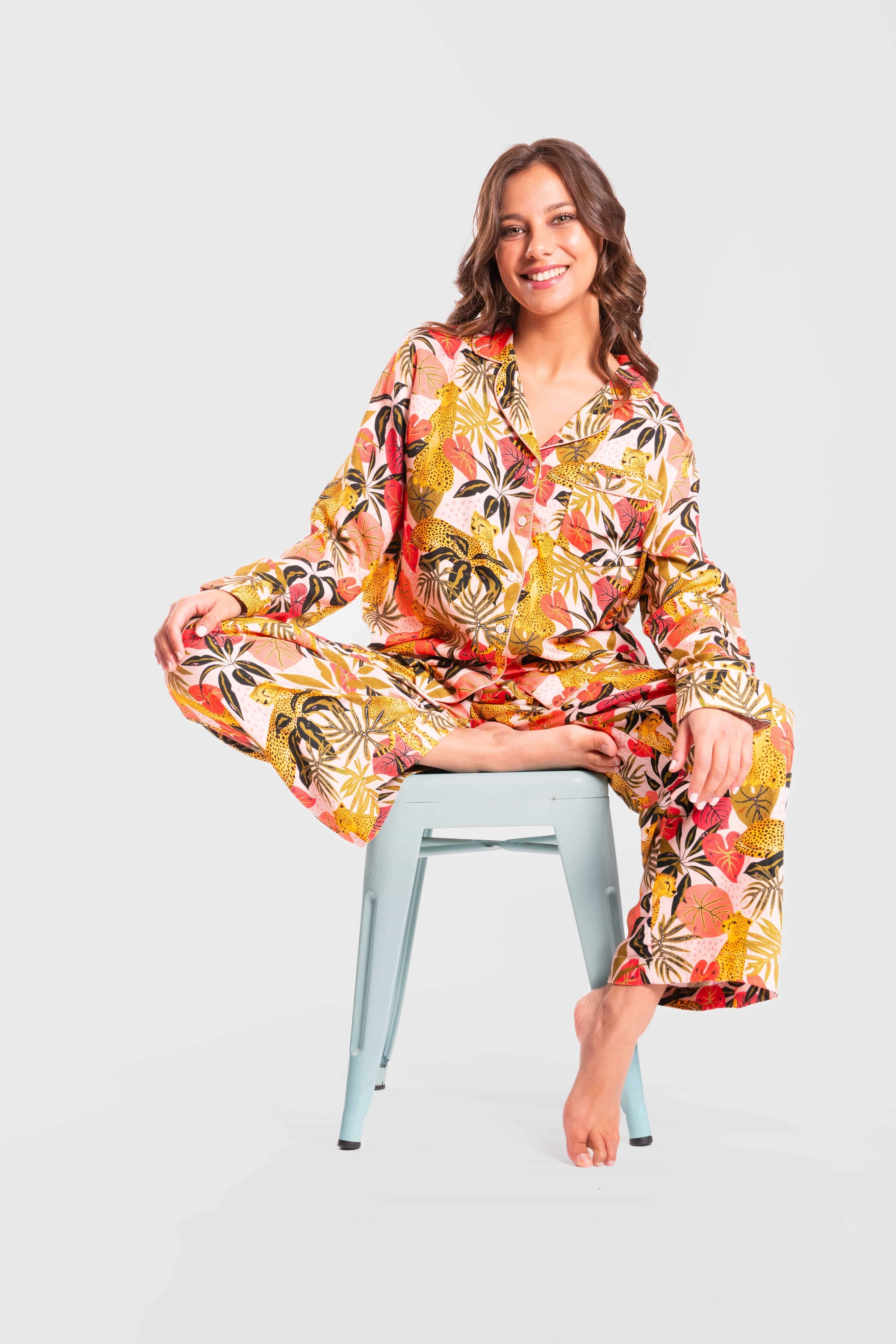 Pijama violeta chita rosado W24