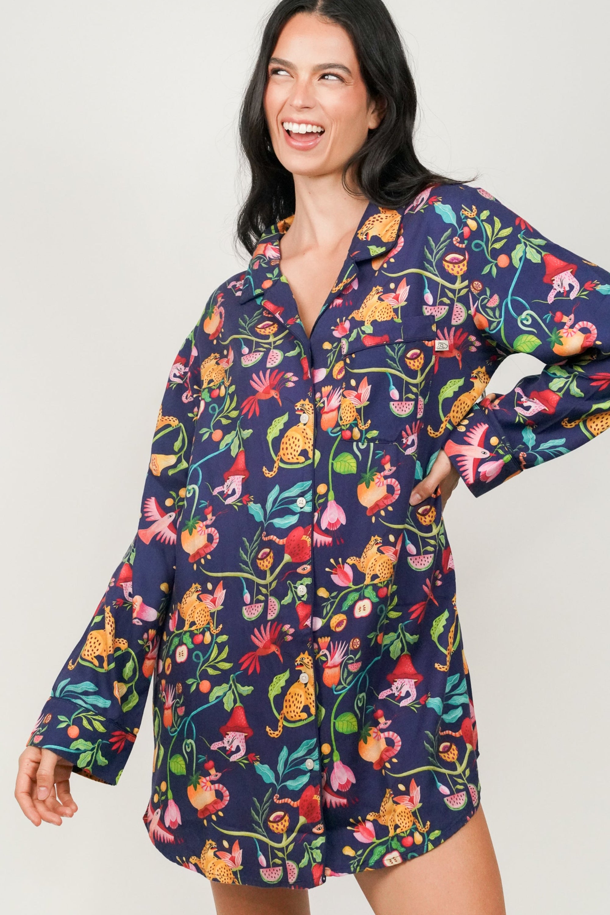 Camisa de dormir Amapola Leopardo Pepa Espinoza W26