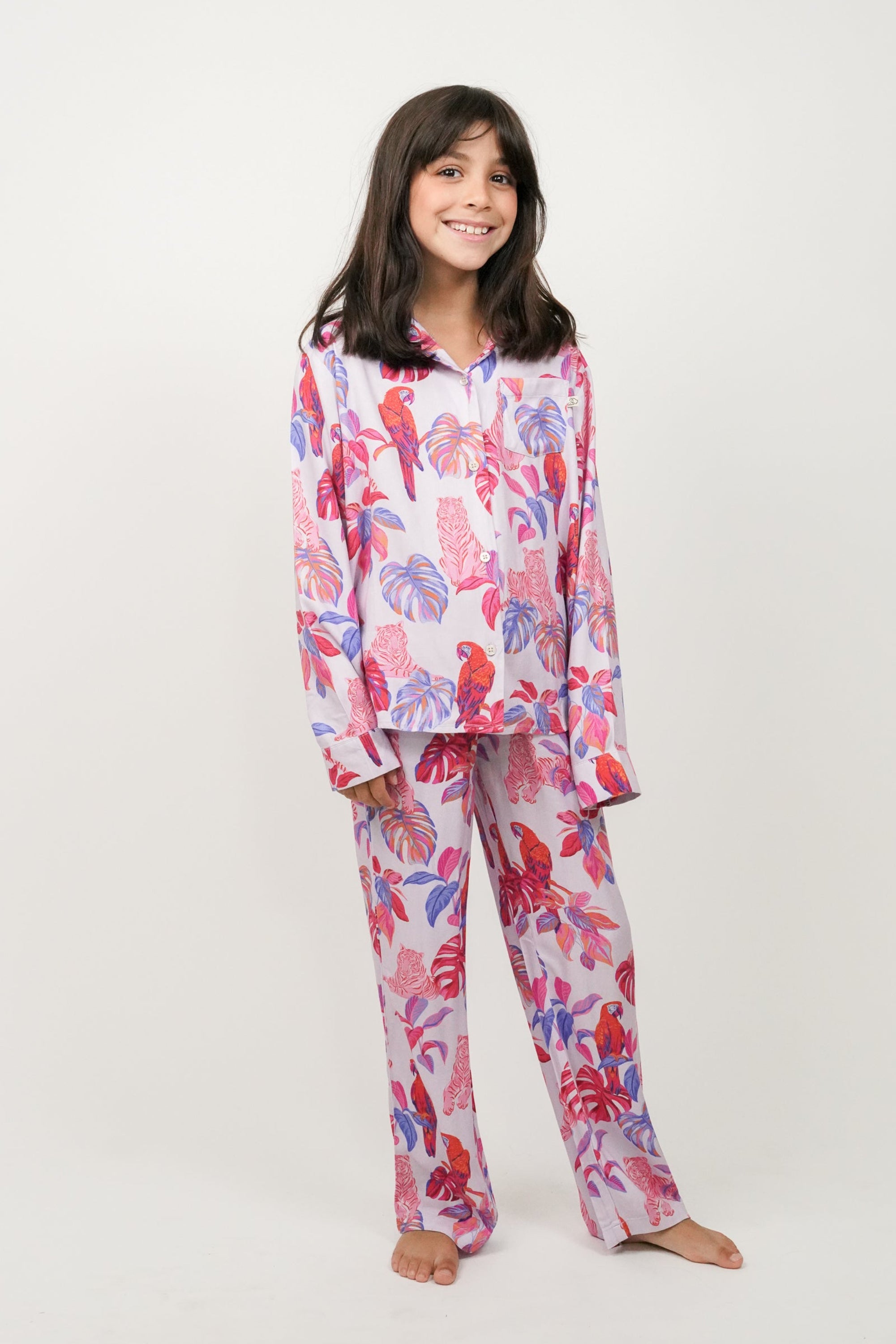 Pijama Infantil Tigre Rojo Rosado W26