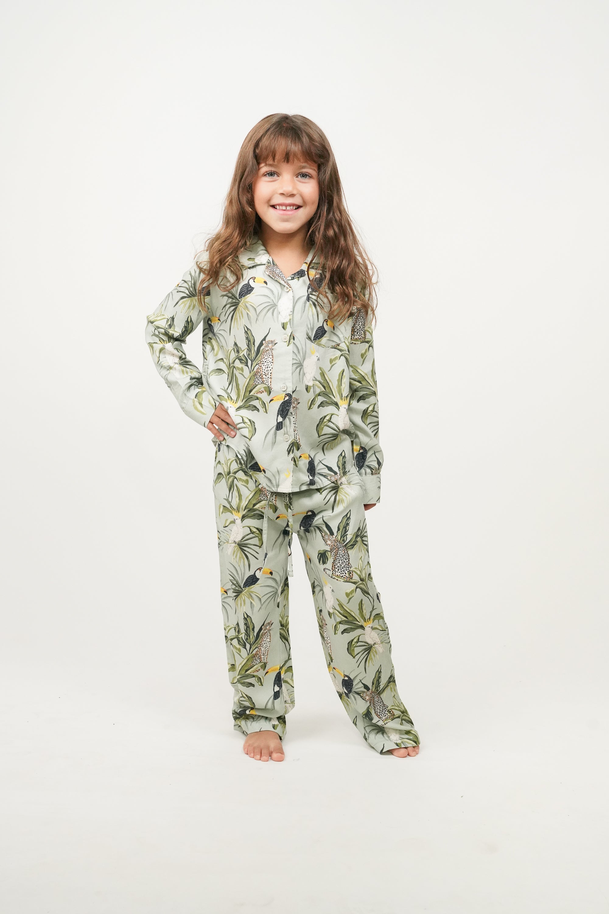Pijama Infantil Leopardo Cacatuas W26
