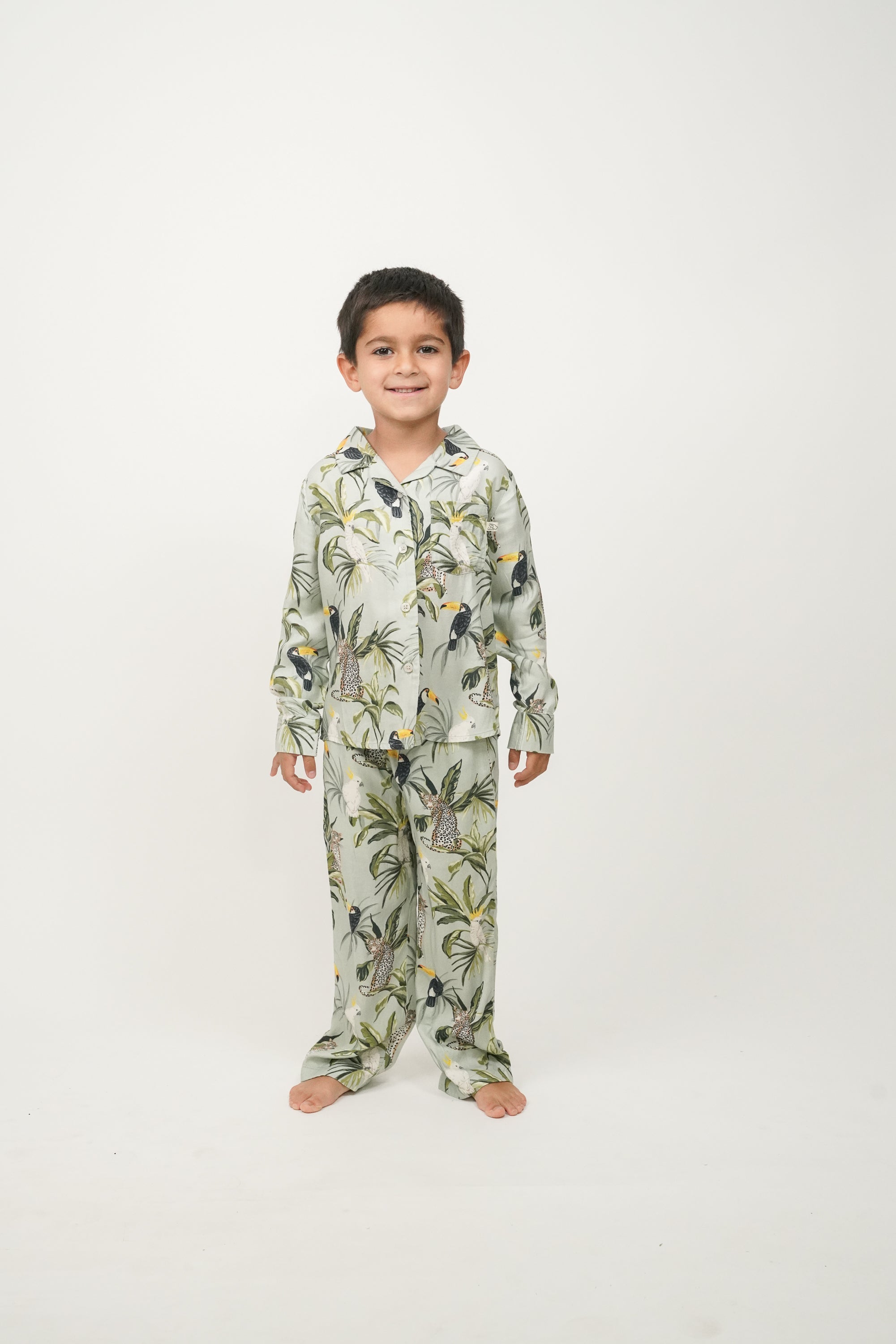 Pijama Infantil Leopardo Cacatuas W26