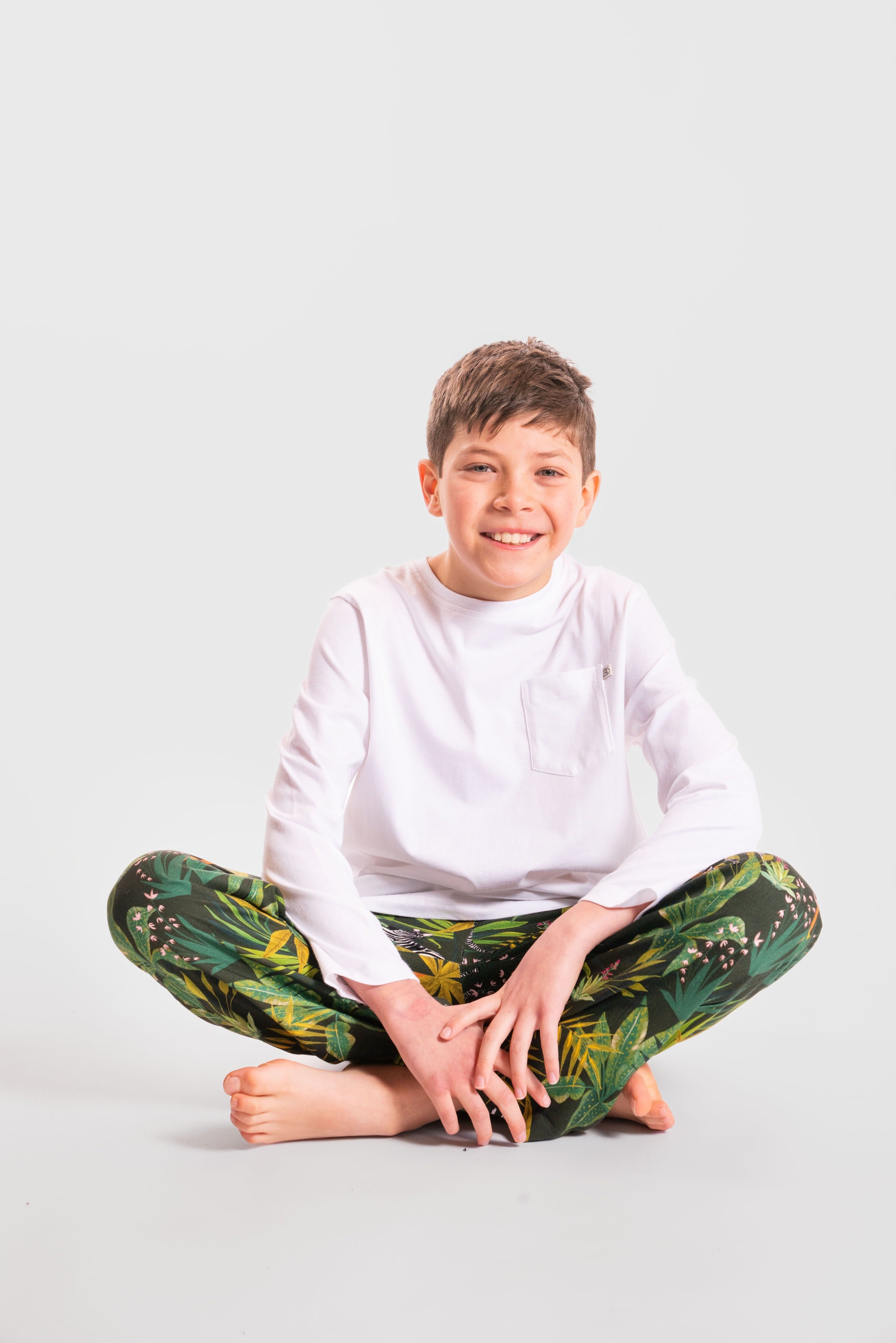 Pijama infantil orquidea jungla cebra W24