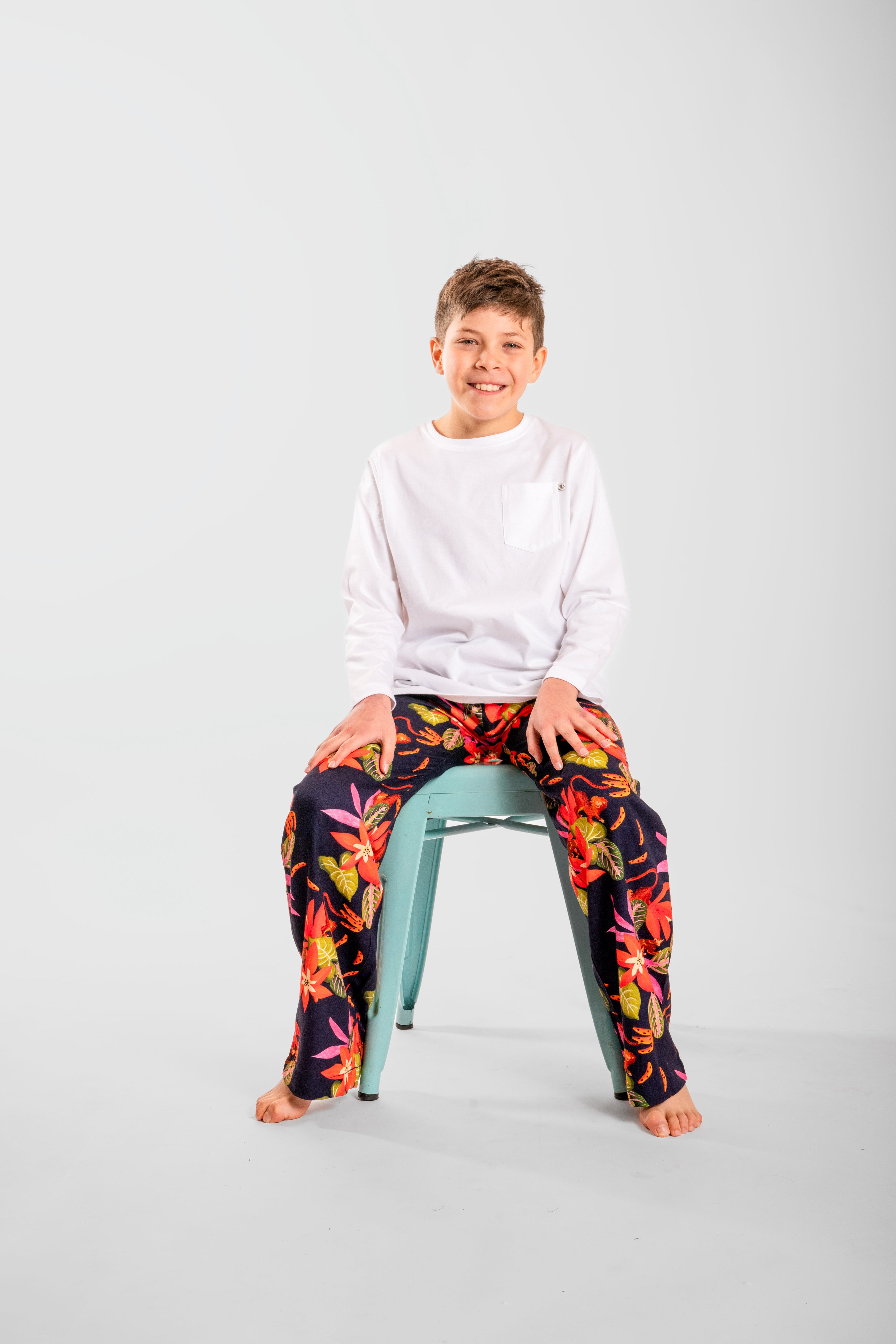 Pijama infantil orquidea monos W24