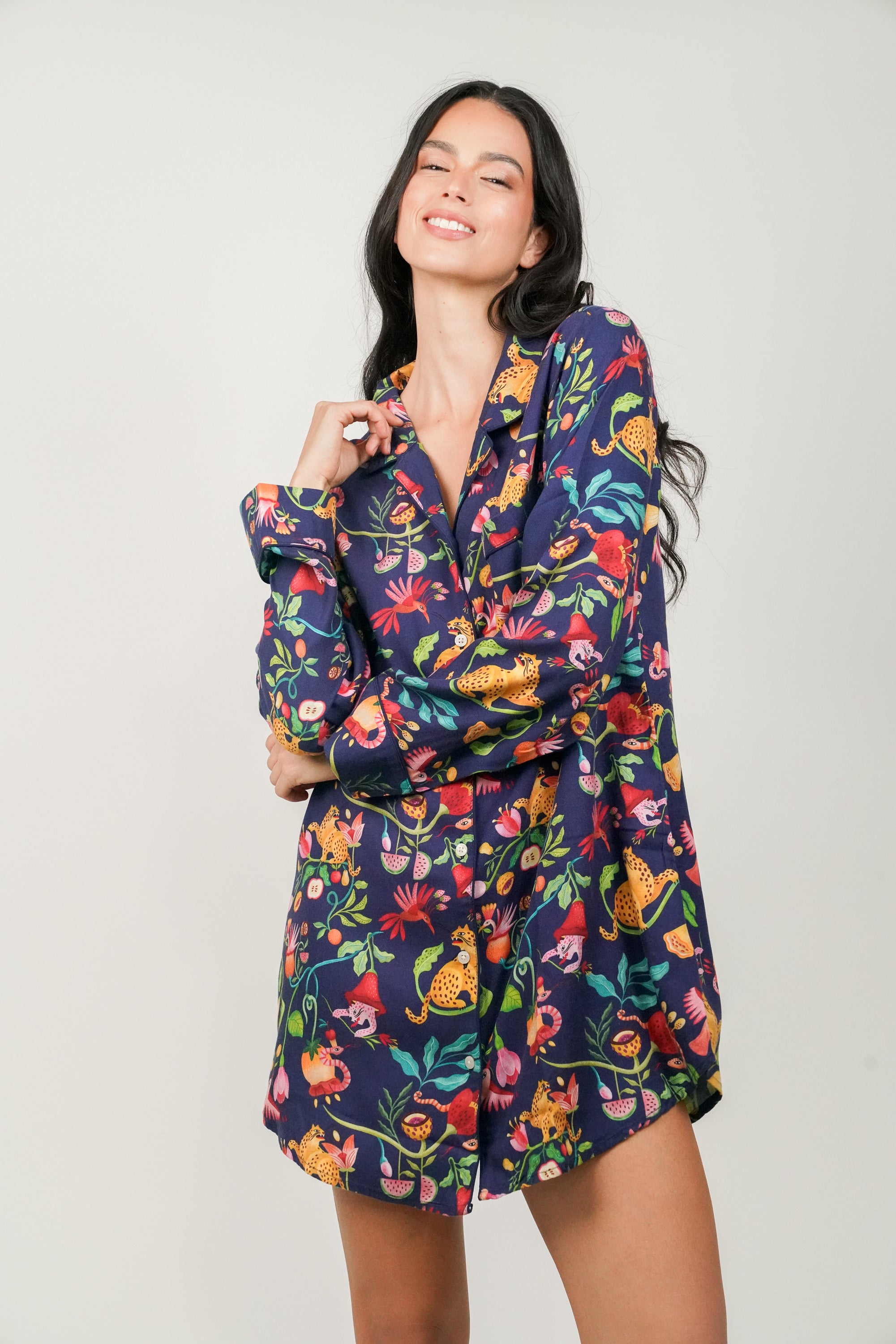 Camisa de dormir Amapola Leopardo Pepa Espinoza W26