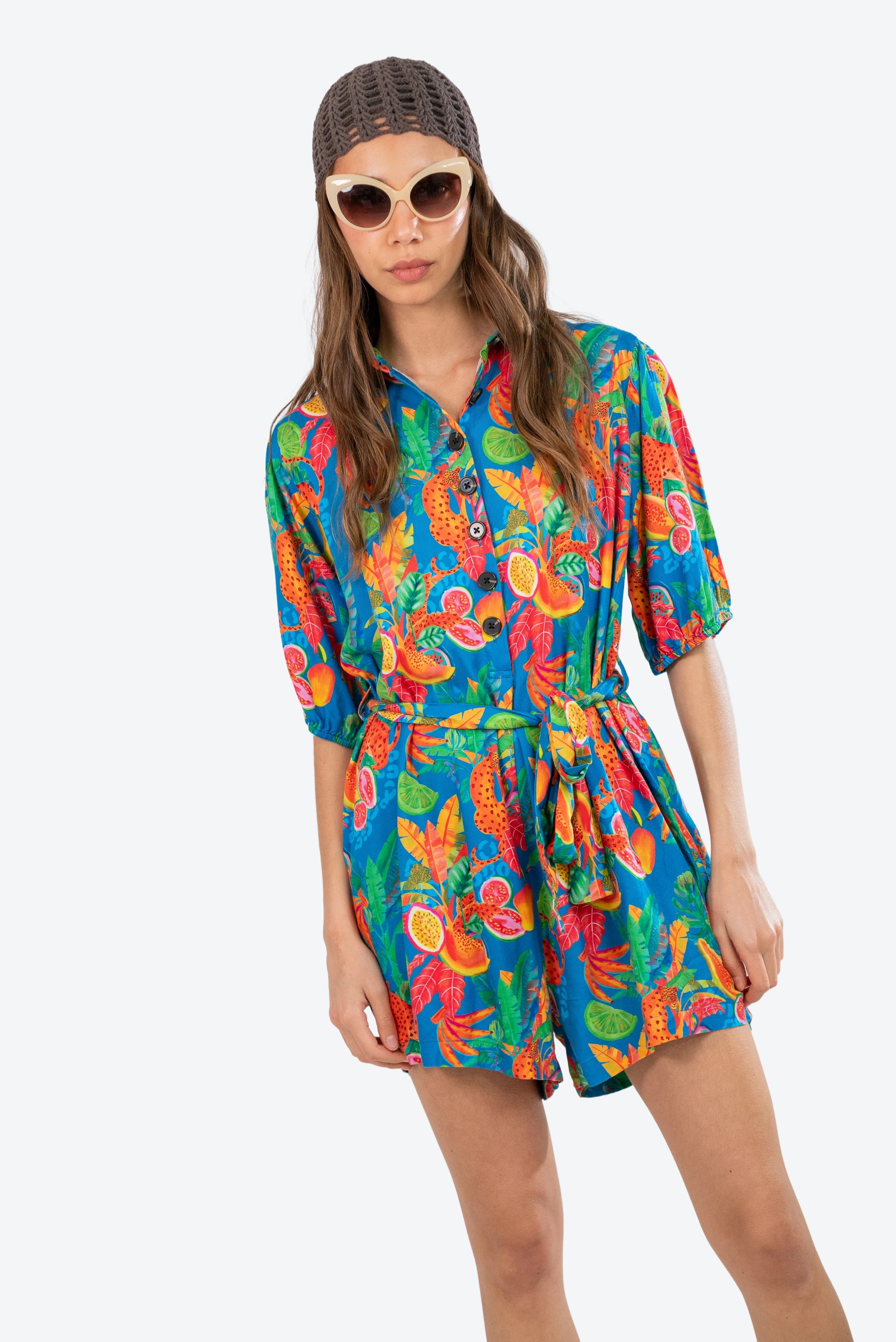 Enterito corto Jacinto Leopardo Azul S26