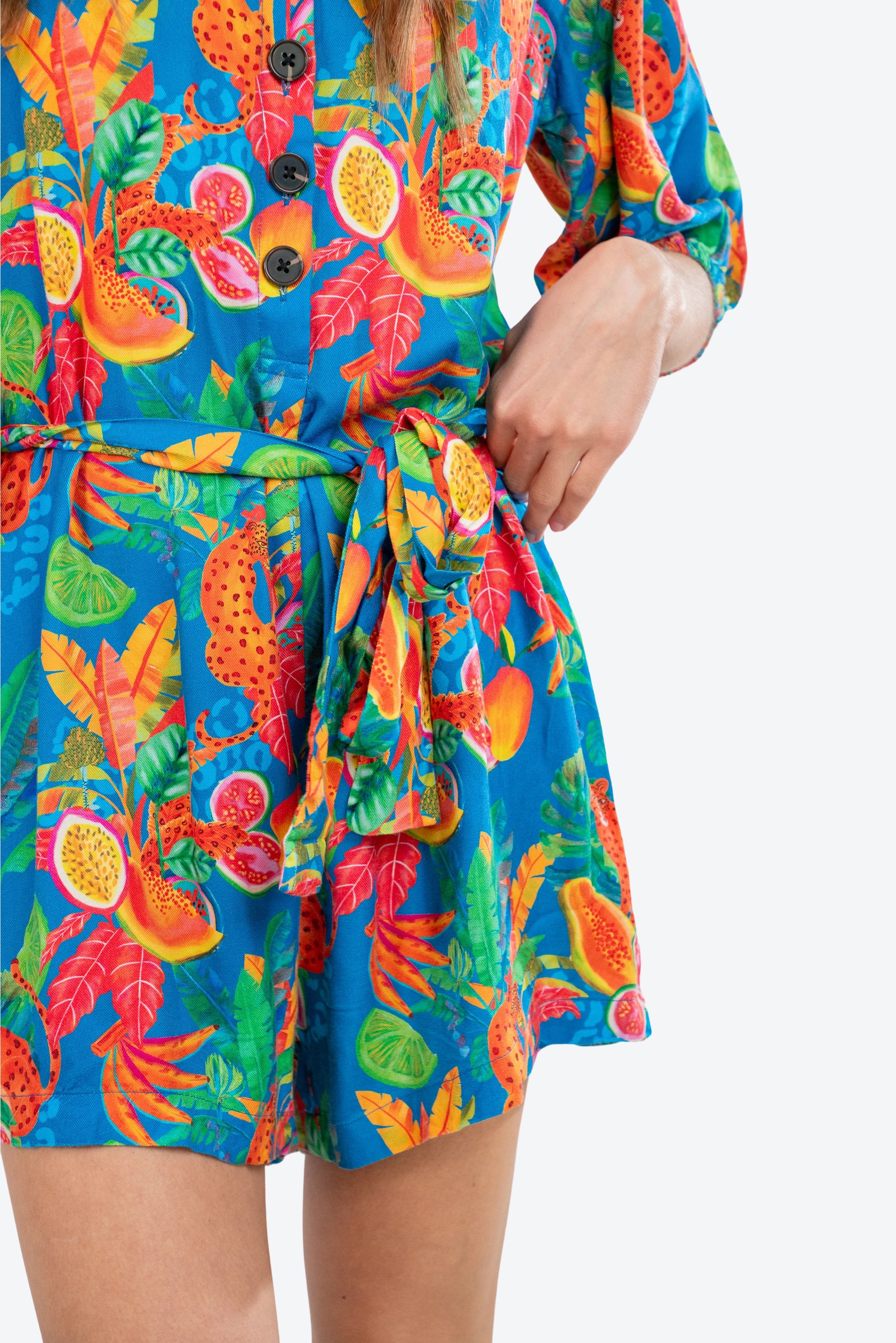 Enterito corto Jacinto Leopardo Azul S26