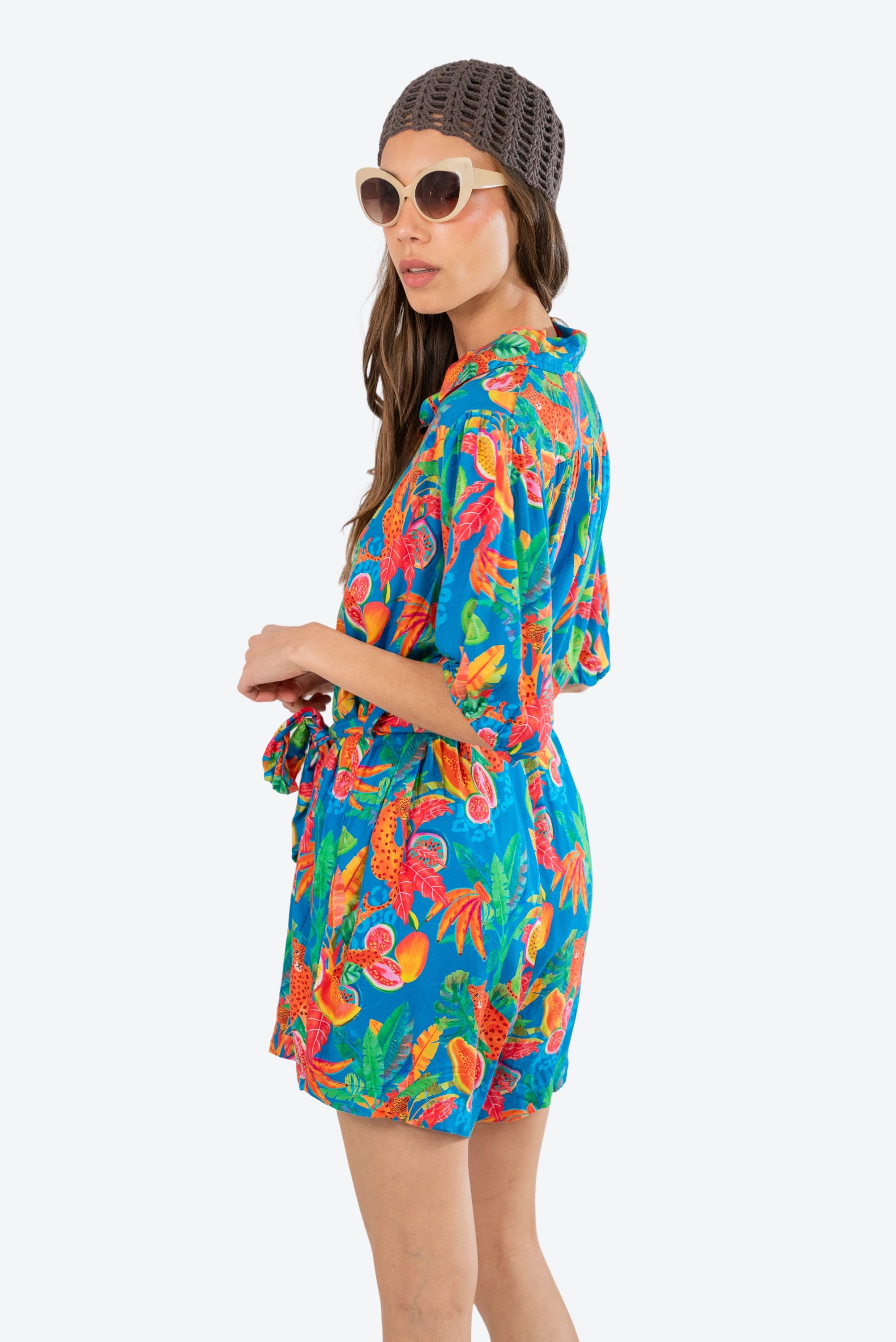 Enterito corto Jacinto Leopardo Azul S26