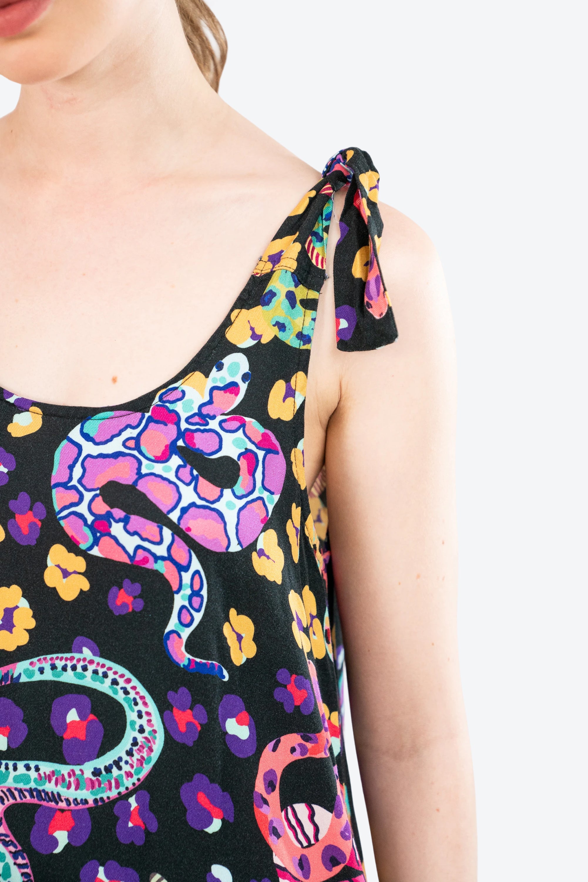 Vestido largo Astromelia Serpientes S26