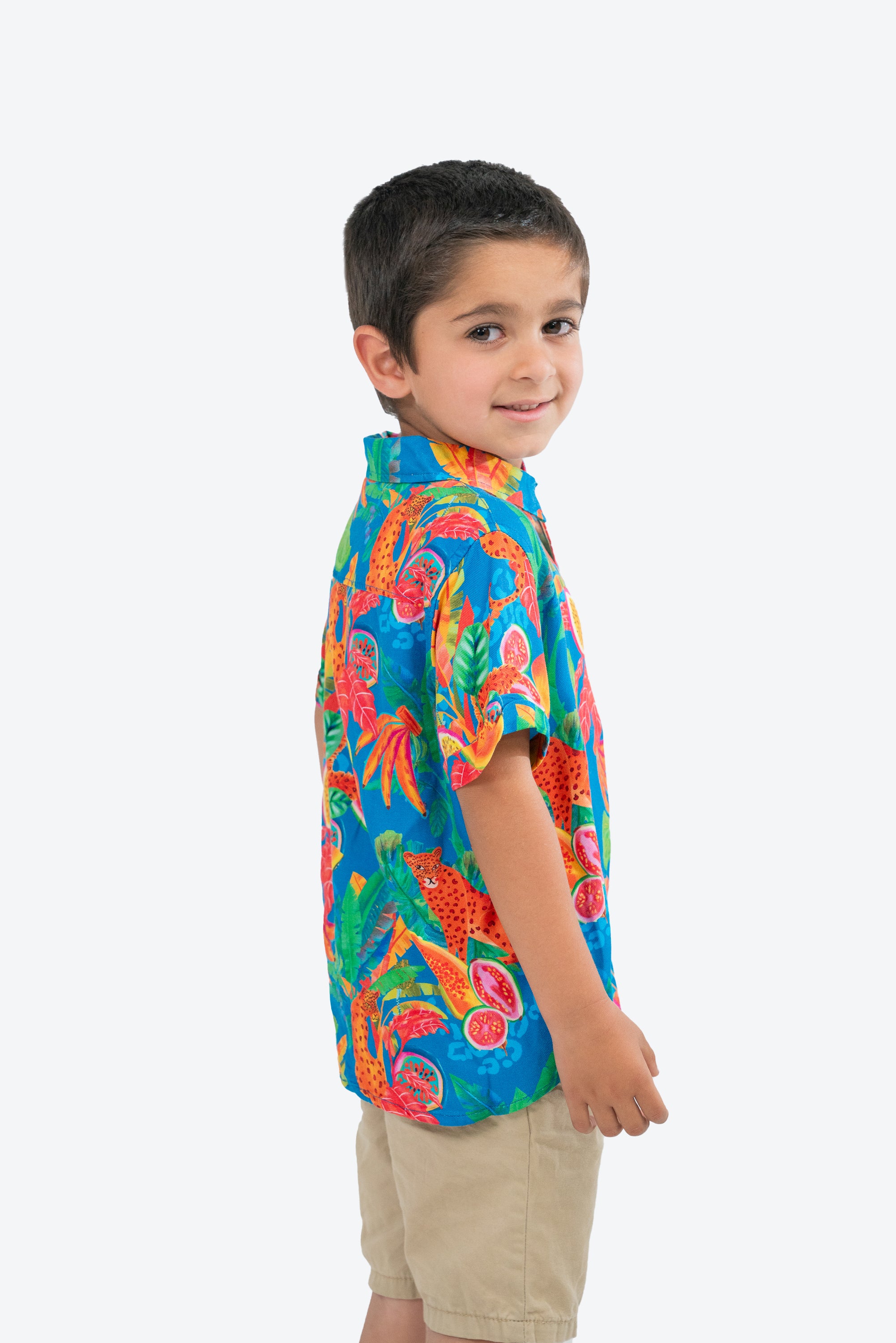 Camisa Lily infantil Leopardo Azul S26