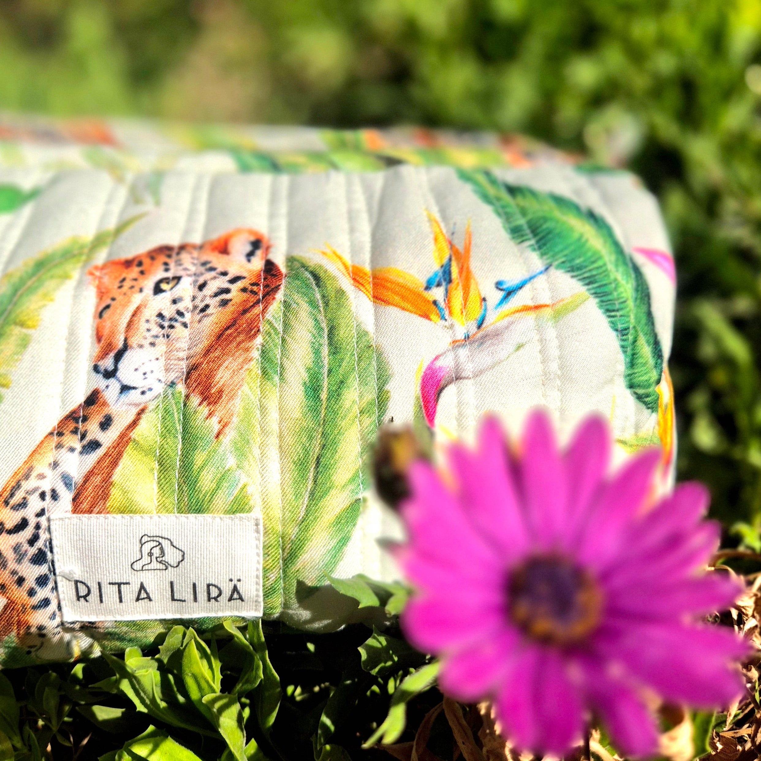 Cosmetiquero Ficus Leopardo pistacho S26