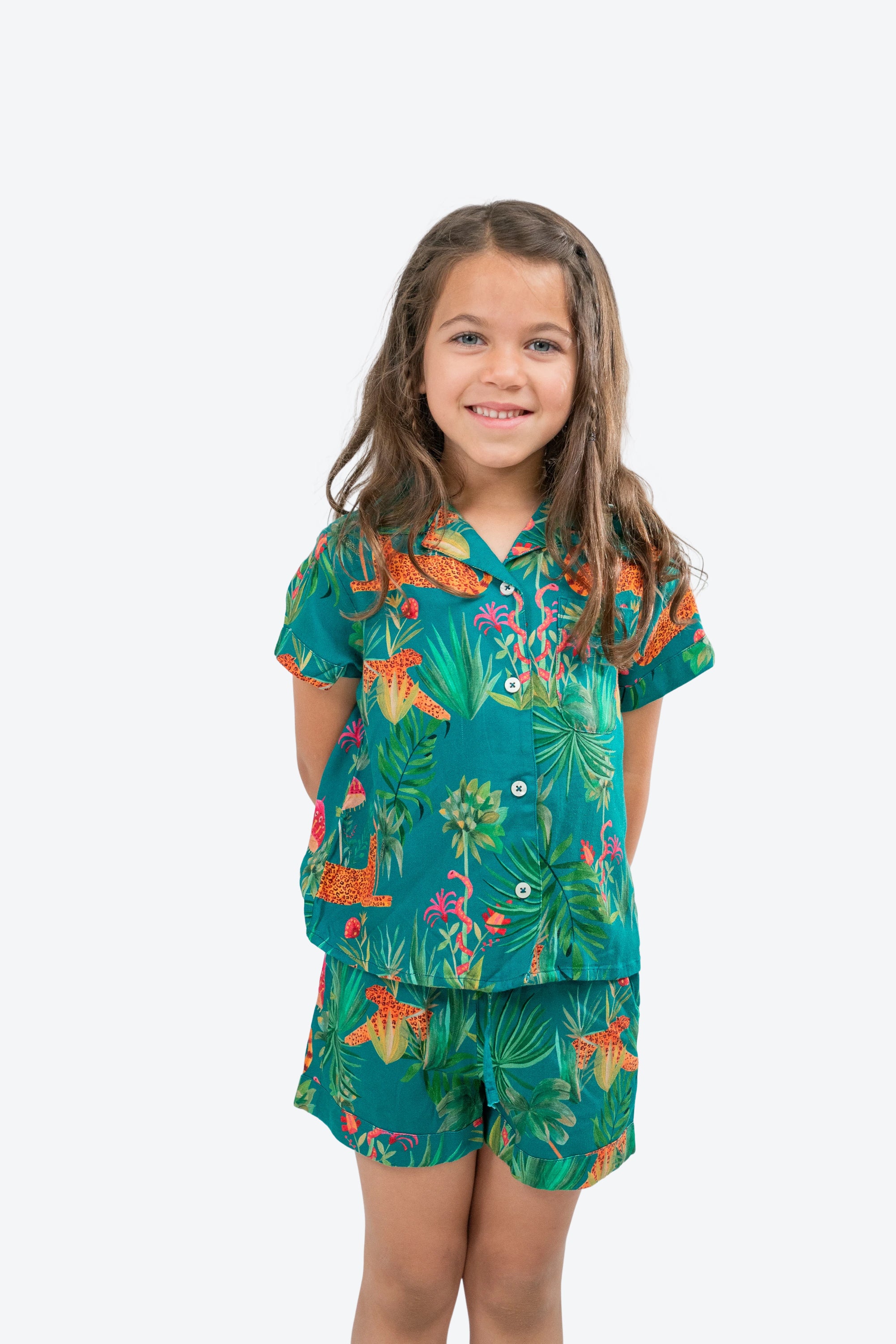 Pijama infantil Jazmin Leopardo Paraguas S26