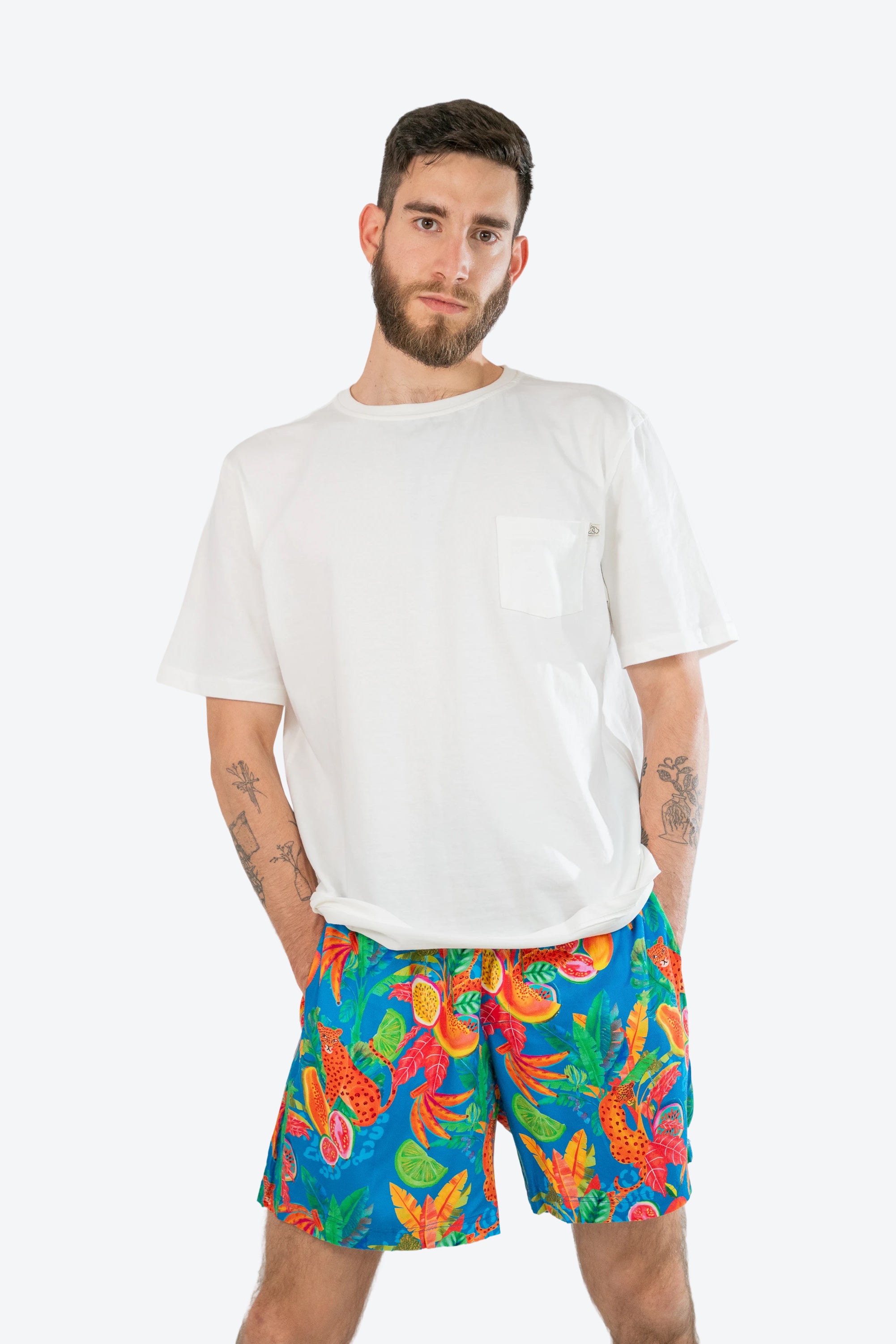 Pijama hombre Protea Leopardo Azul S26