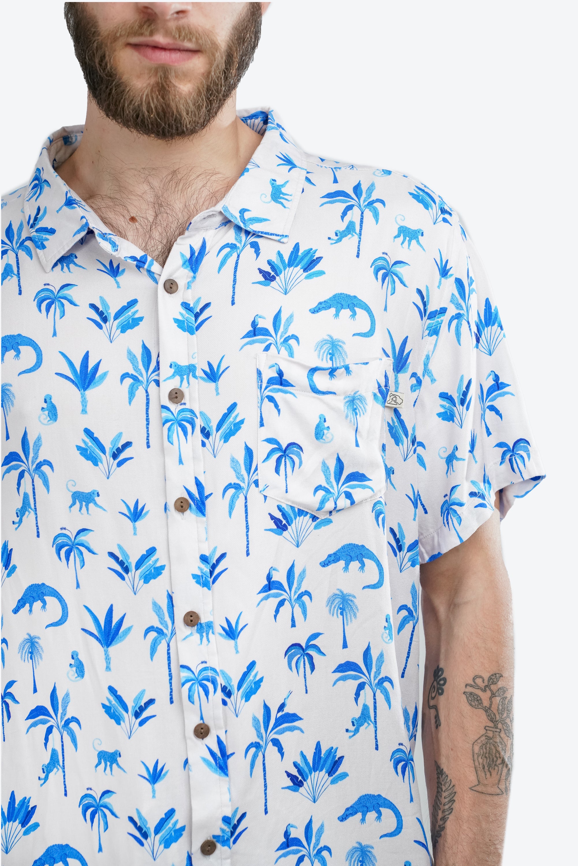 Camisa Alirio Jungla Azul S26