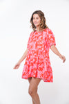 Vestido Cala leopardo rojo rosa S25