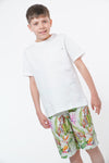 Pijama infantil niño hibisco leopardo aqua S25