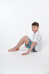 Pijama infantil niño hibisco garzas S25