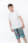 Pijama infantil niño hibisco garzas S25