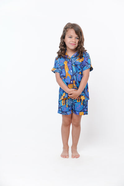 Pijama infantil jazmin chita azul S25