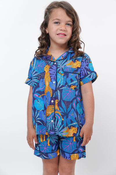 Pijama infantil jazmin chita azul S25