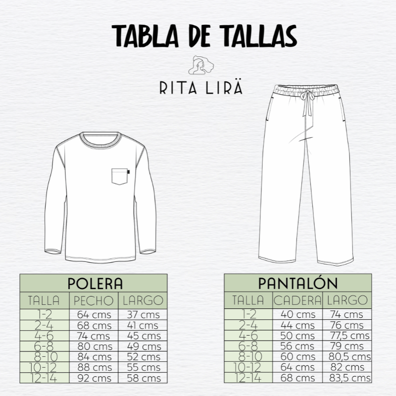 Pijama infantil orquidea Cacatua W25