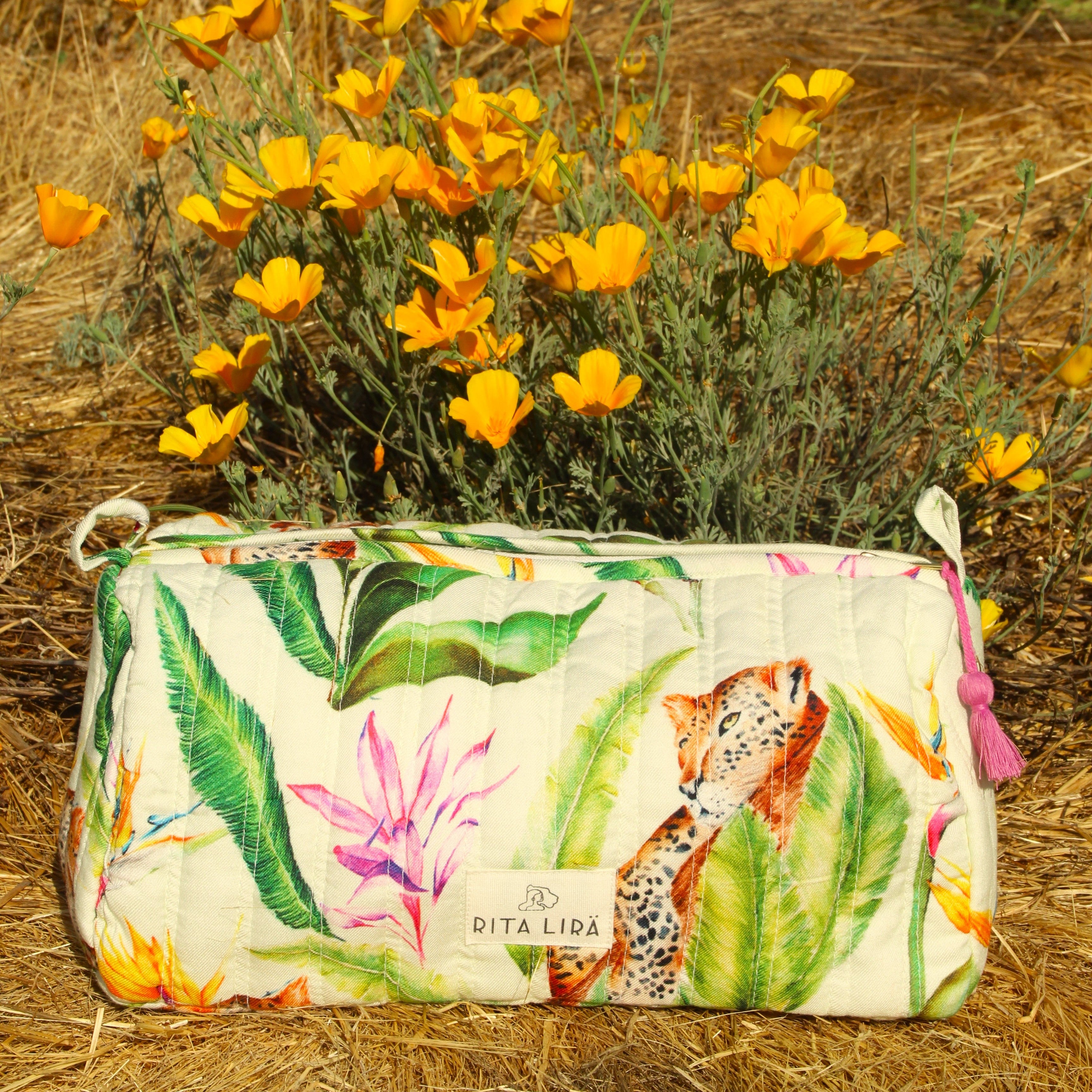 Cosmetiquero Ficus Leopardo pistacho S26