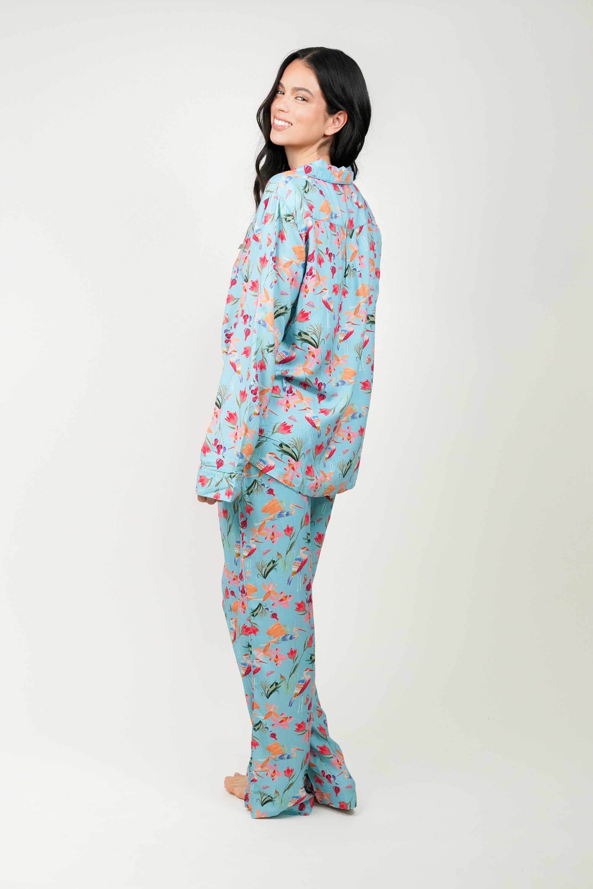 Pijama Violeta Garzas y Flores W26