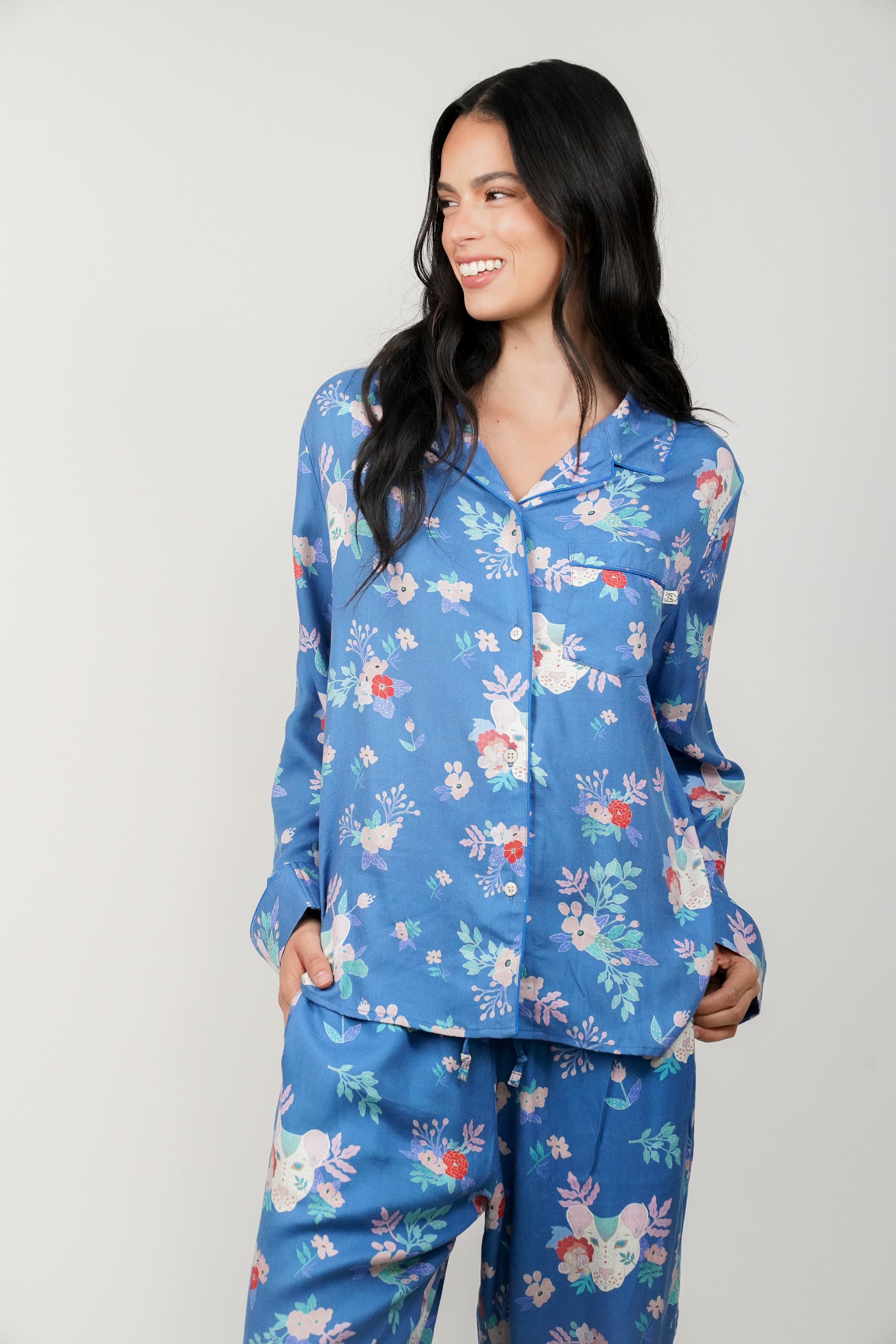 Pijama Violeta Pumita florido Pia Aldana W26