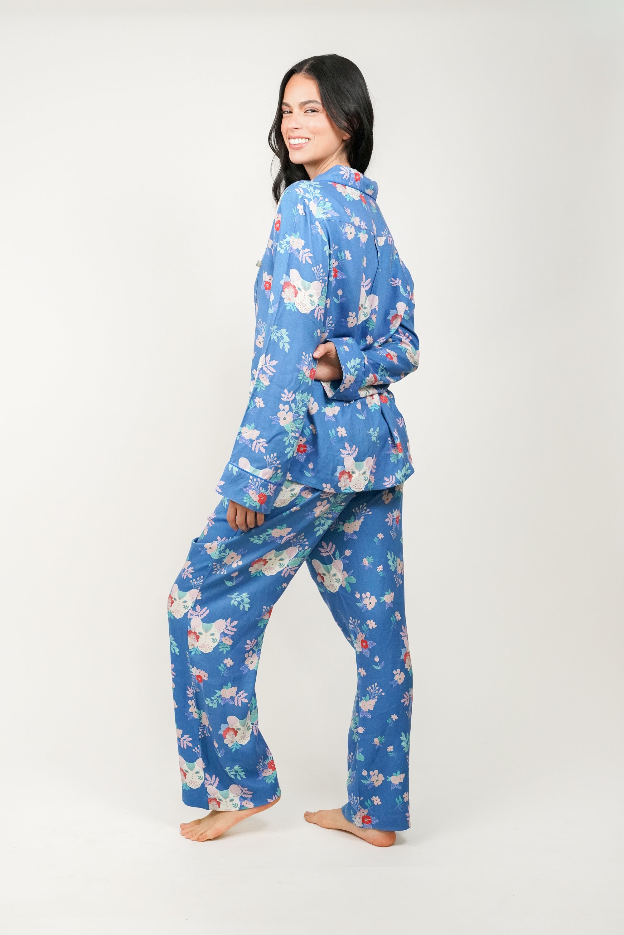 Pijama Violeta Pumita florido Pia Aldana W26