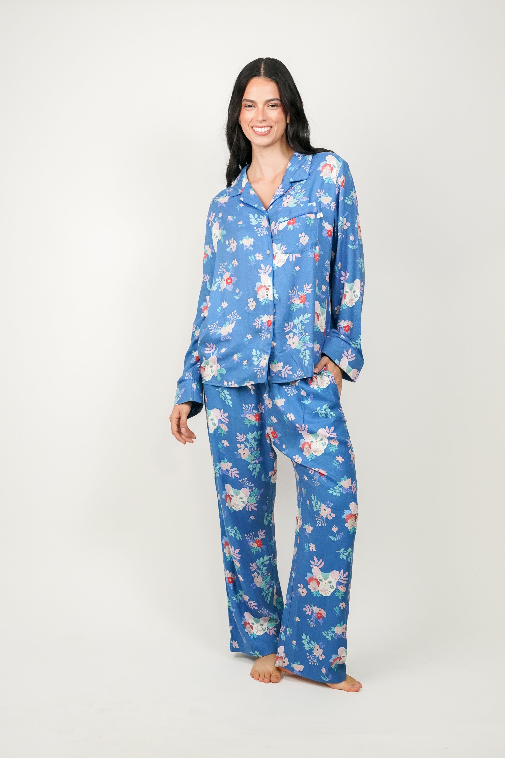 Pijama Violeta Pumita florido Pia Aldana W26